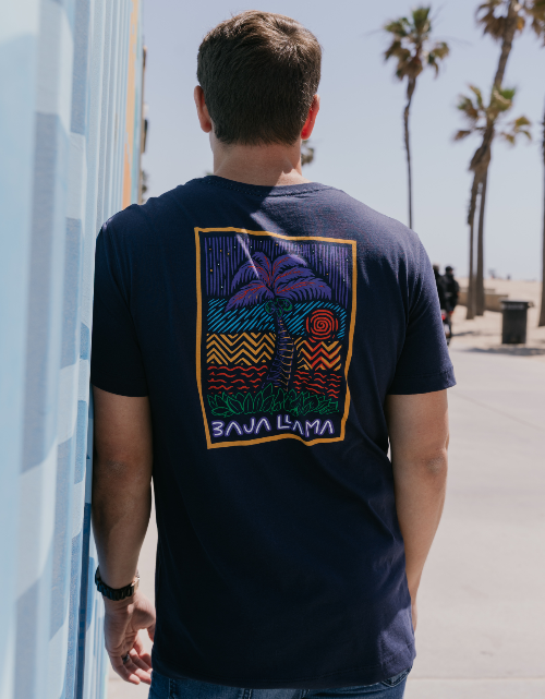 Baja Llama - Palm Dark Primo Graphic Tee