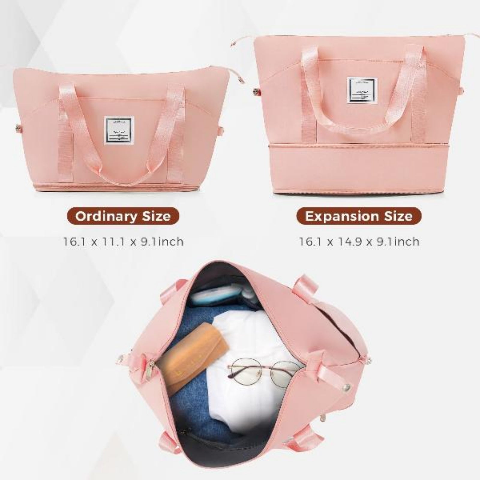 Five Piece Luggage Set with Expandable Travel Bag