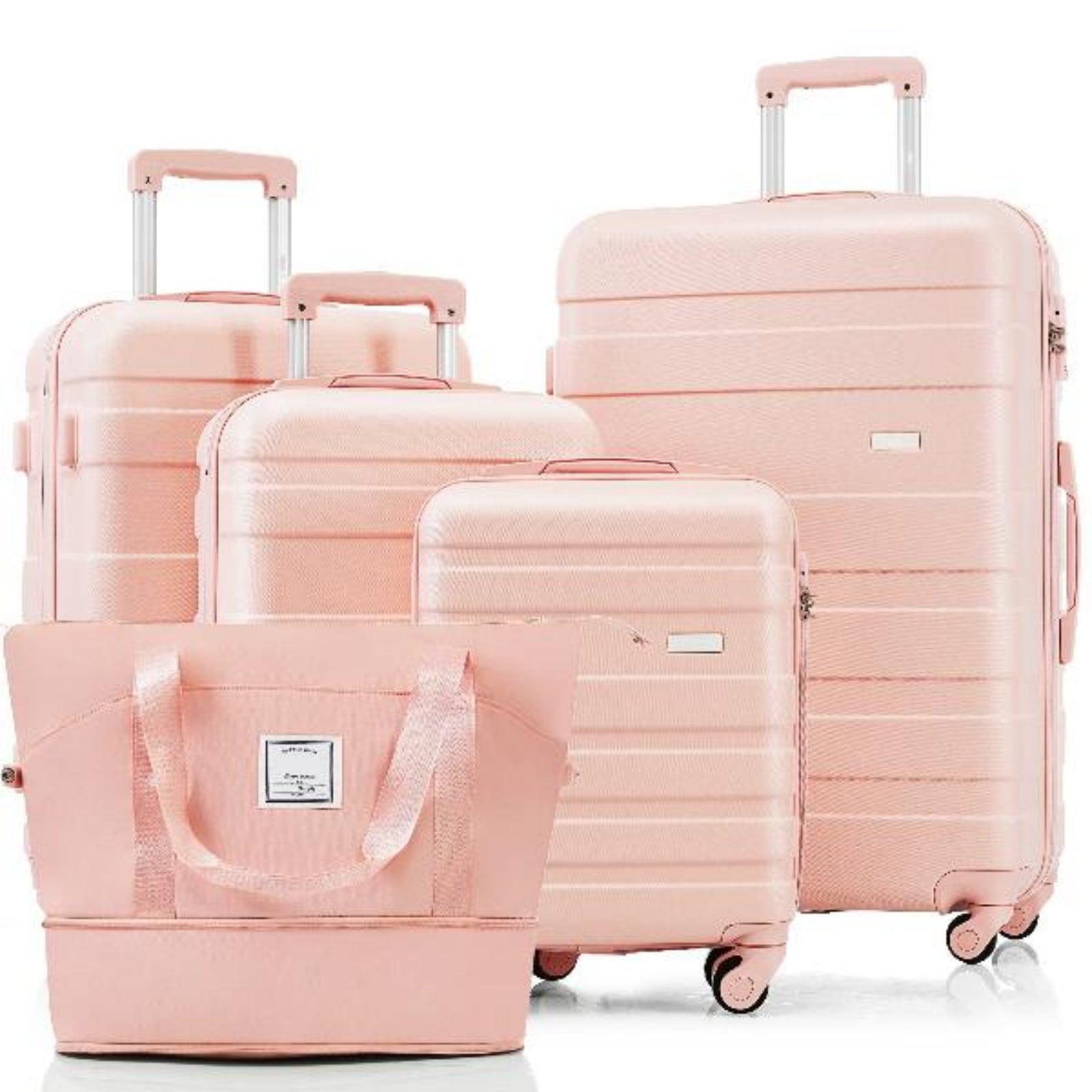 Five Piece Luggage Set with Expandable Travel Bag