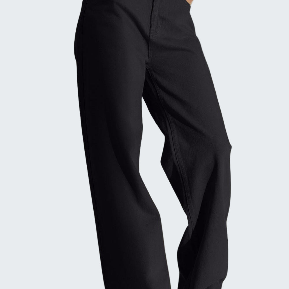Wide Leg Jeans with Pockets