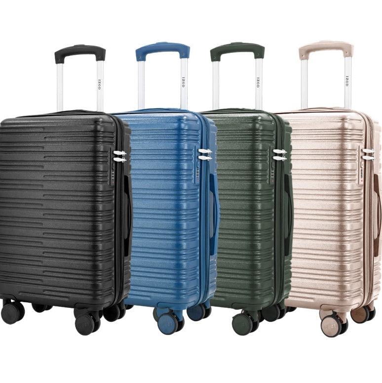 IZOD Romeo 20-Inch Carry-On Luggage – Lightweight Expandable ABS Hardside Suitcase with 360° Dual Spinner Wheels & Built-In Combo Lock