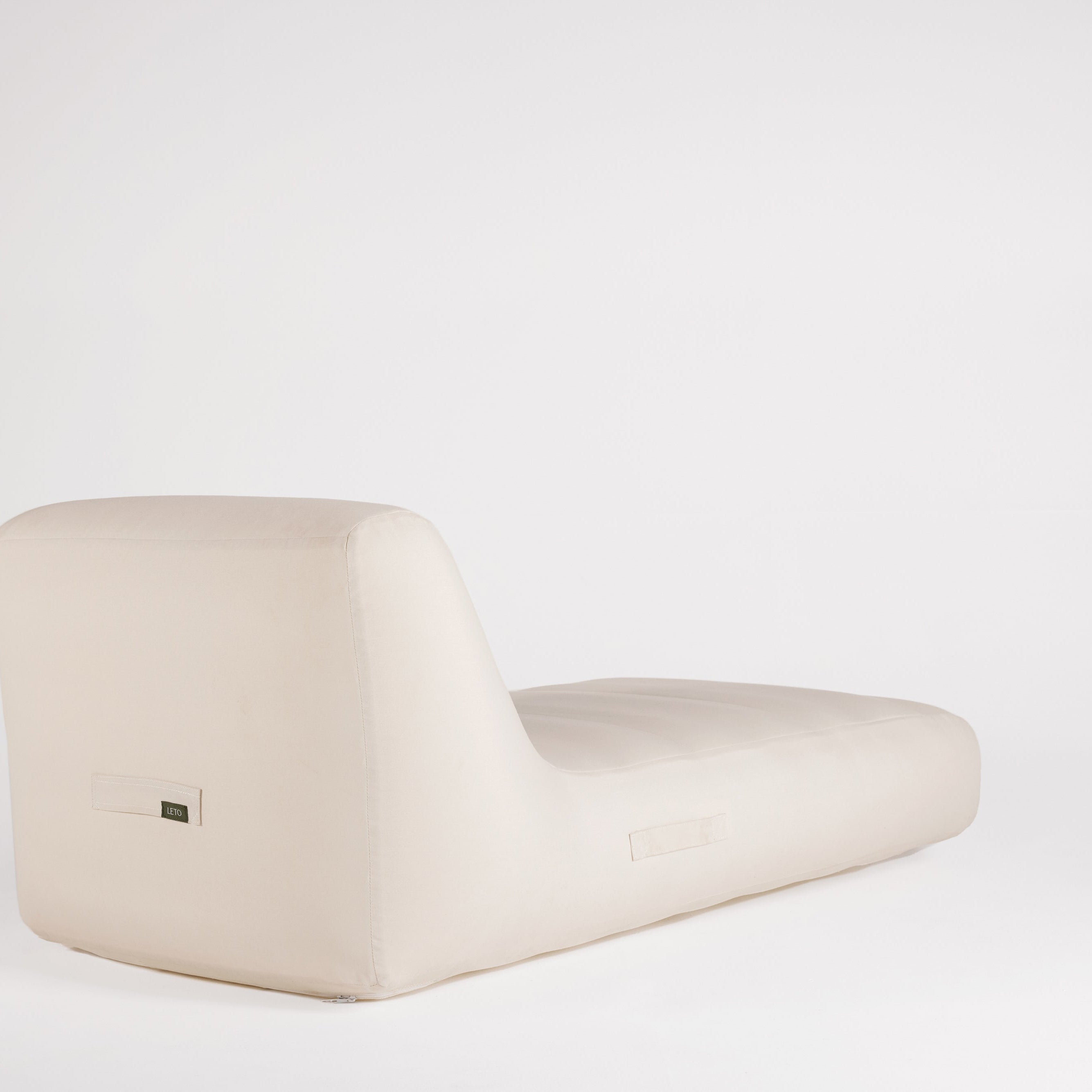 White foam block on a white background