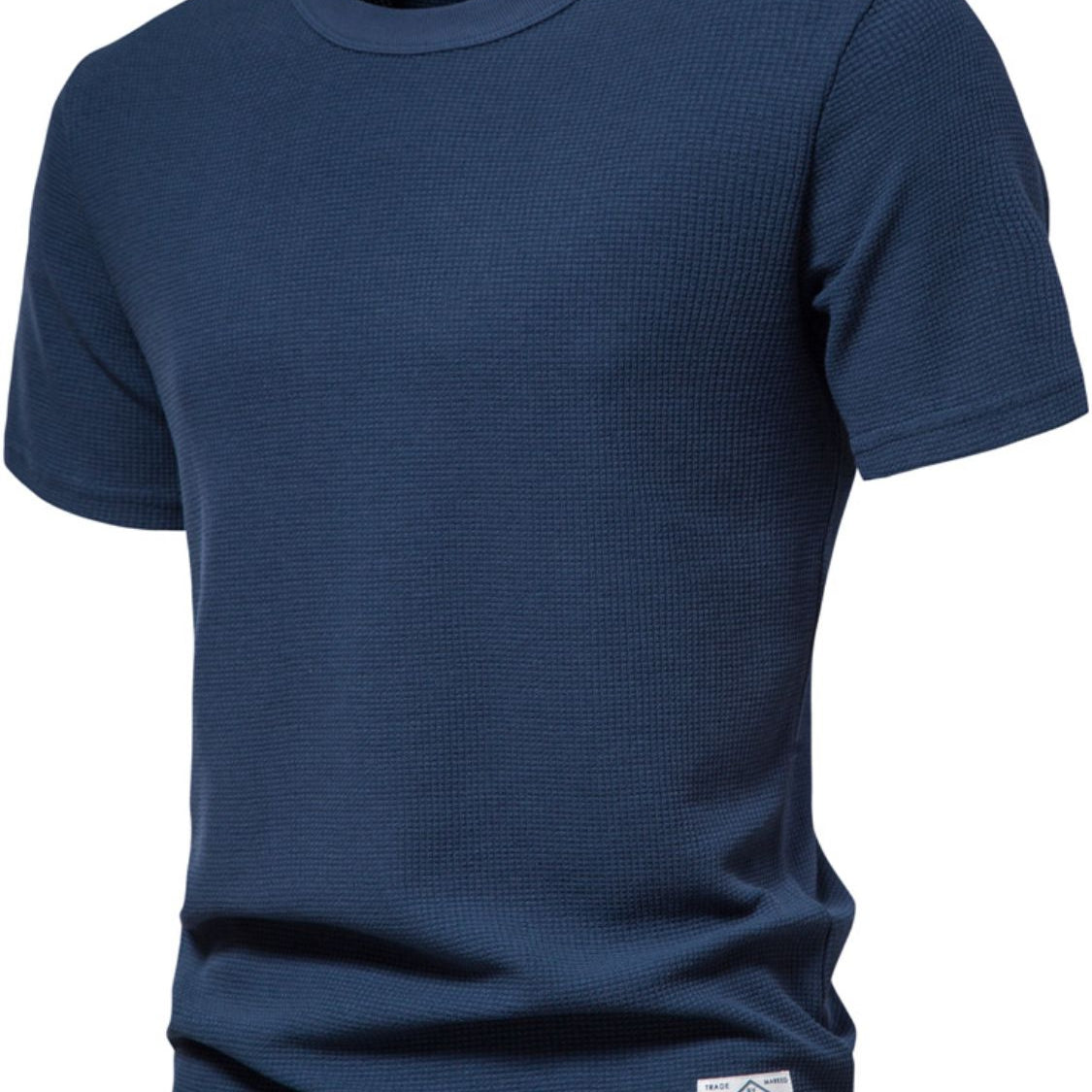 Waffle-Knit Short Sleeve T-Shirt