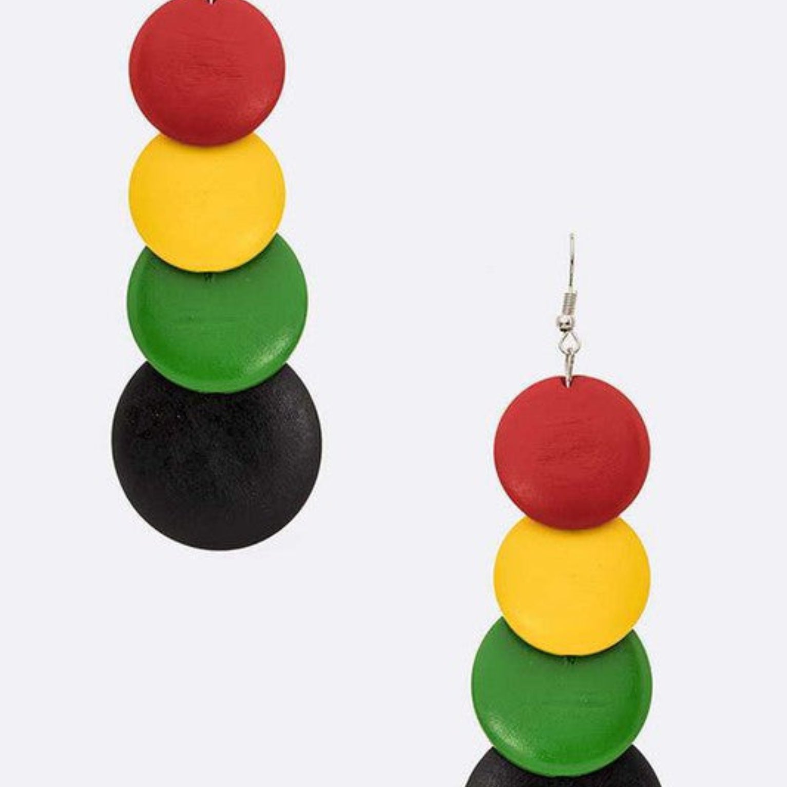 Mix Color Wooden Disk Long Necklace Set