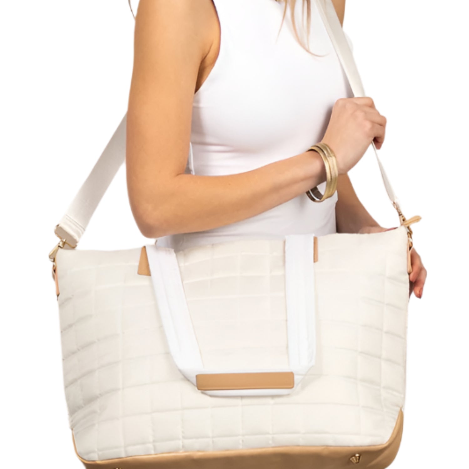 Mila Quilted Traveler Tote with Mini Clutch