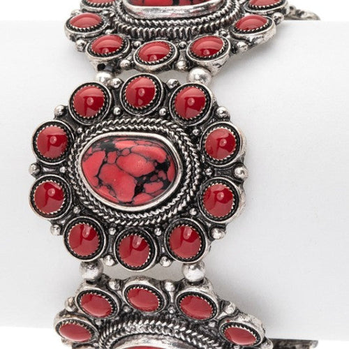 Compressed Stone Western Stretch Bracelet
