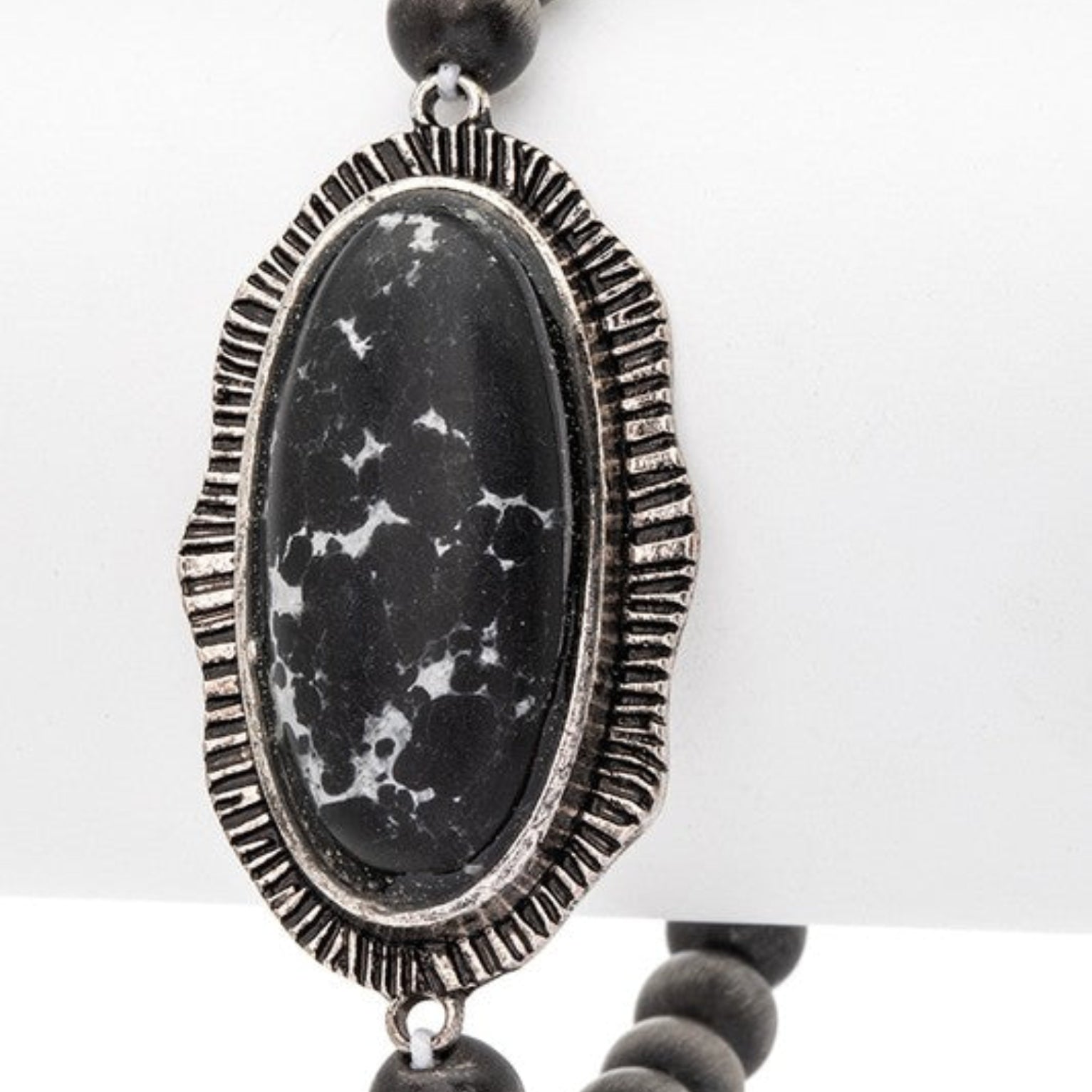 Iconic Stone Western Stretch Bead Bracelet