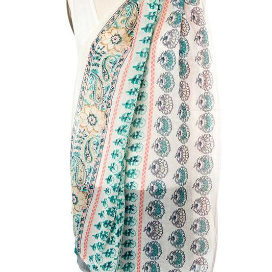 Mix Printed Tassel Large Scarf