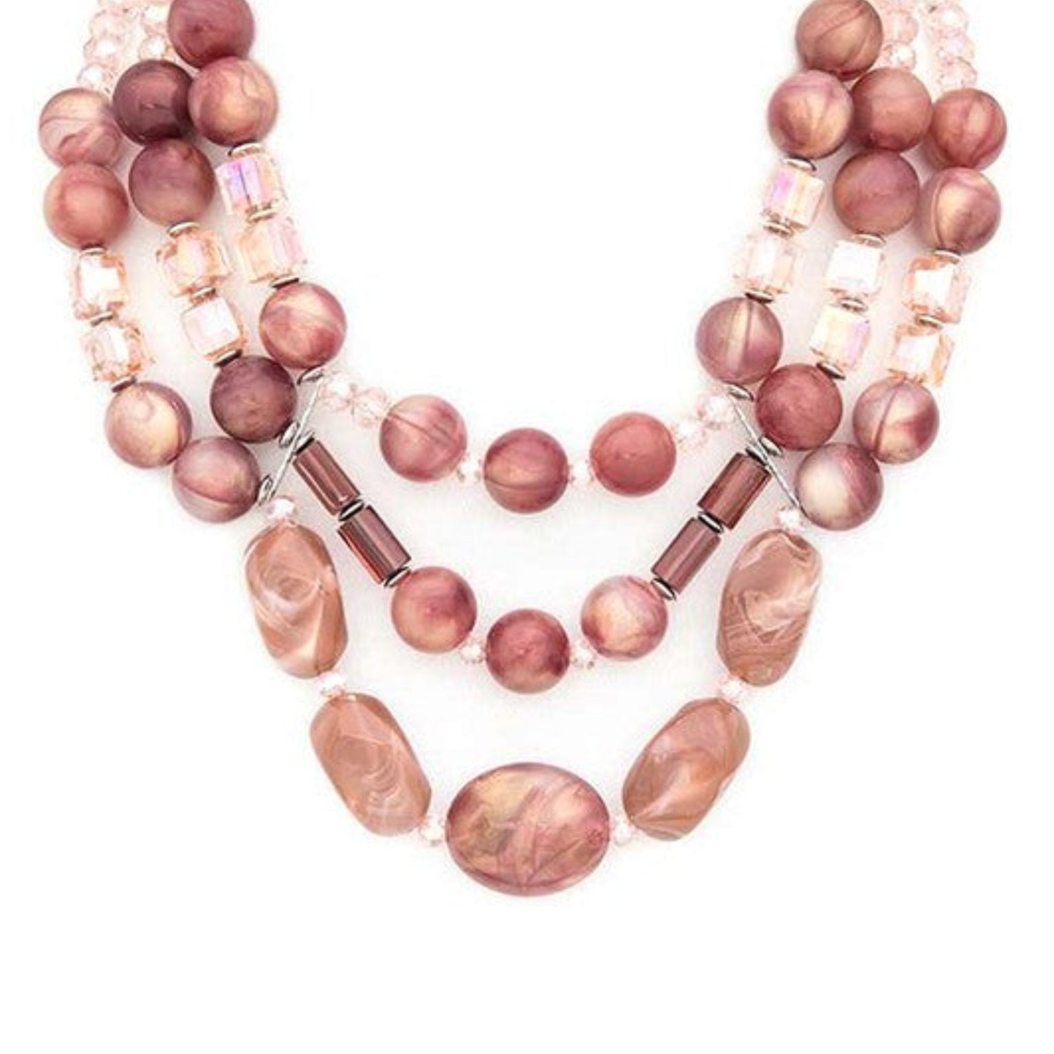 Mix Stone Statement Layer Necklace