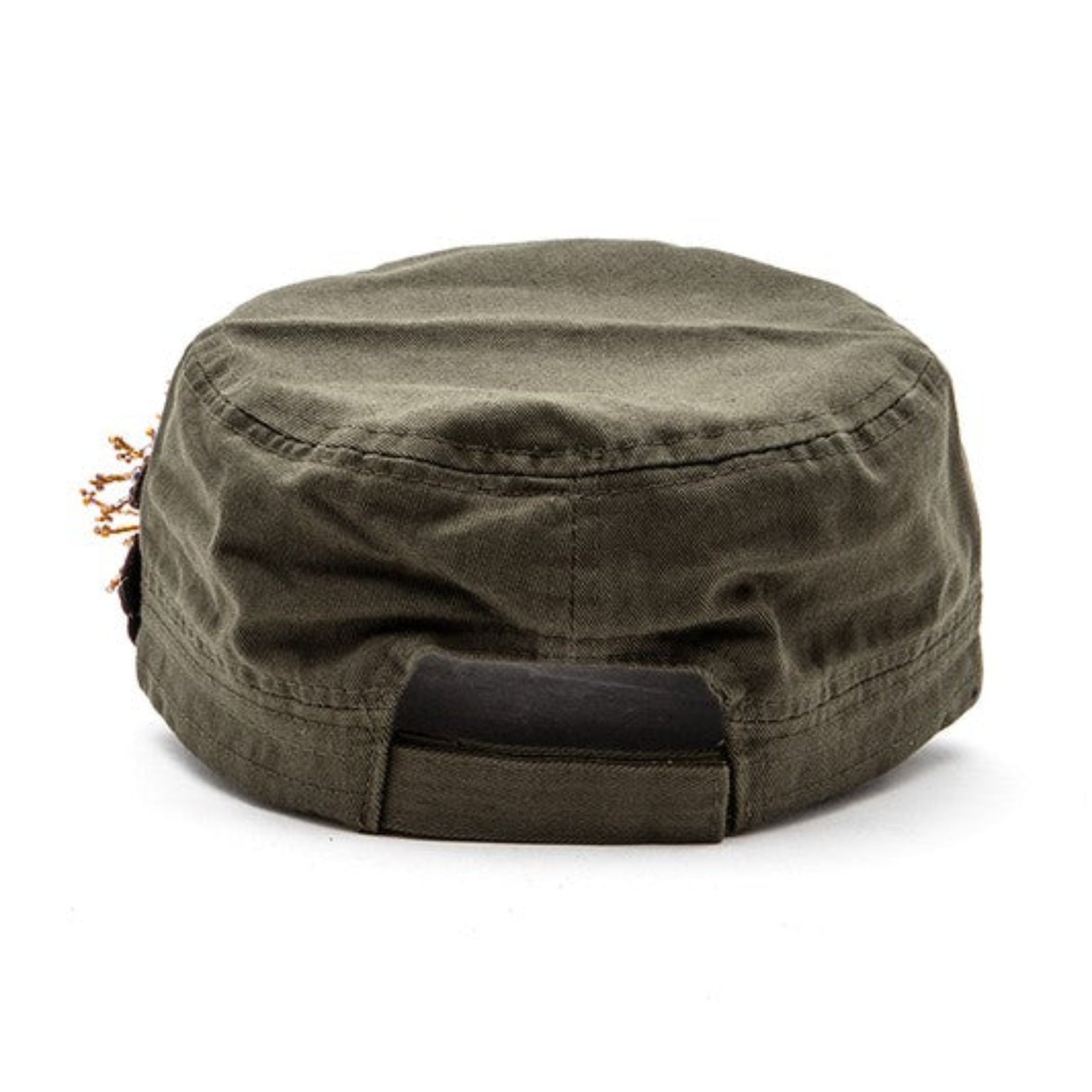 Beaded Flower Statement Cadet Cap