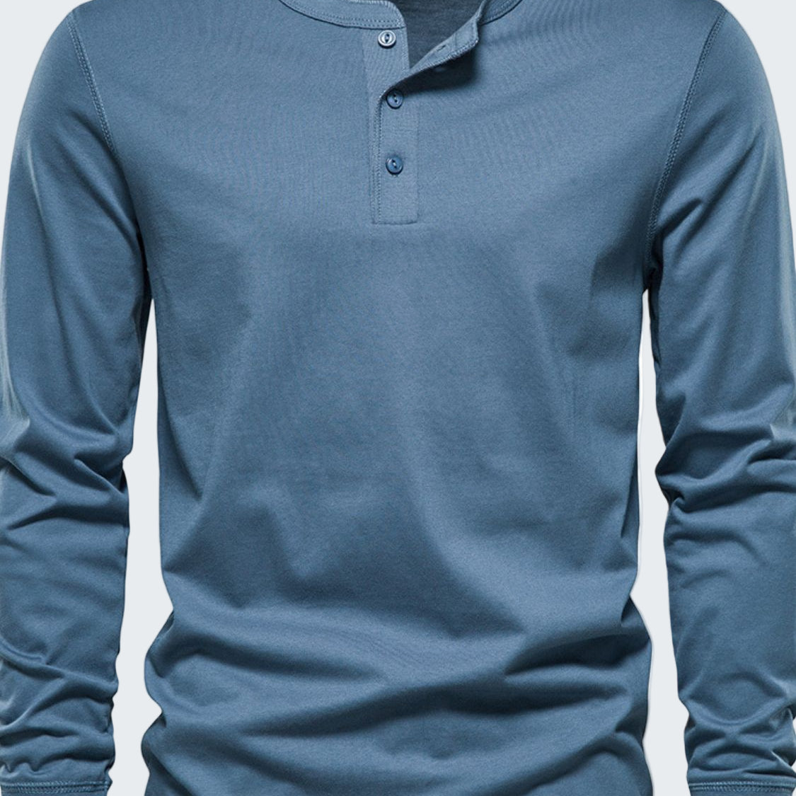 Quarter Button Round Neck Long Sleeve T-Shirt Plus Size
