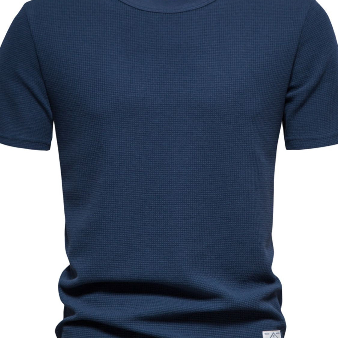 Waffle-Knit Short Sleeve T-Shirt