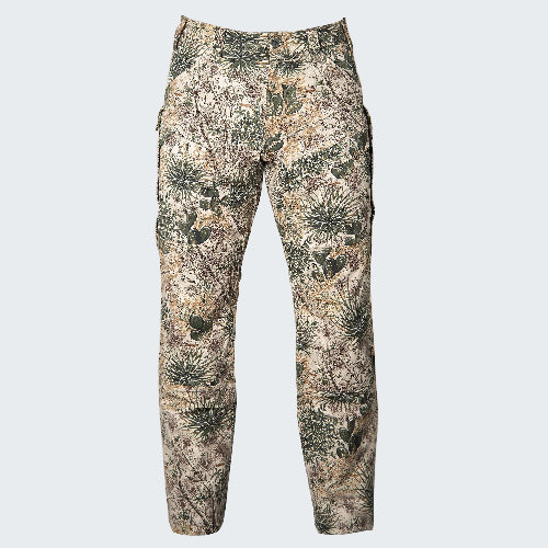 Camouflage pants on a white background