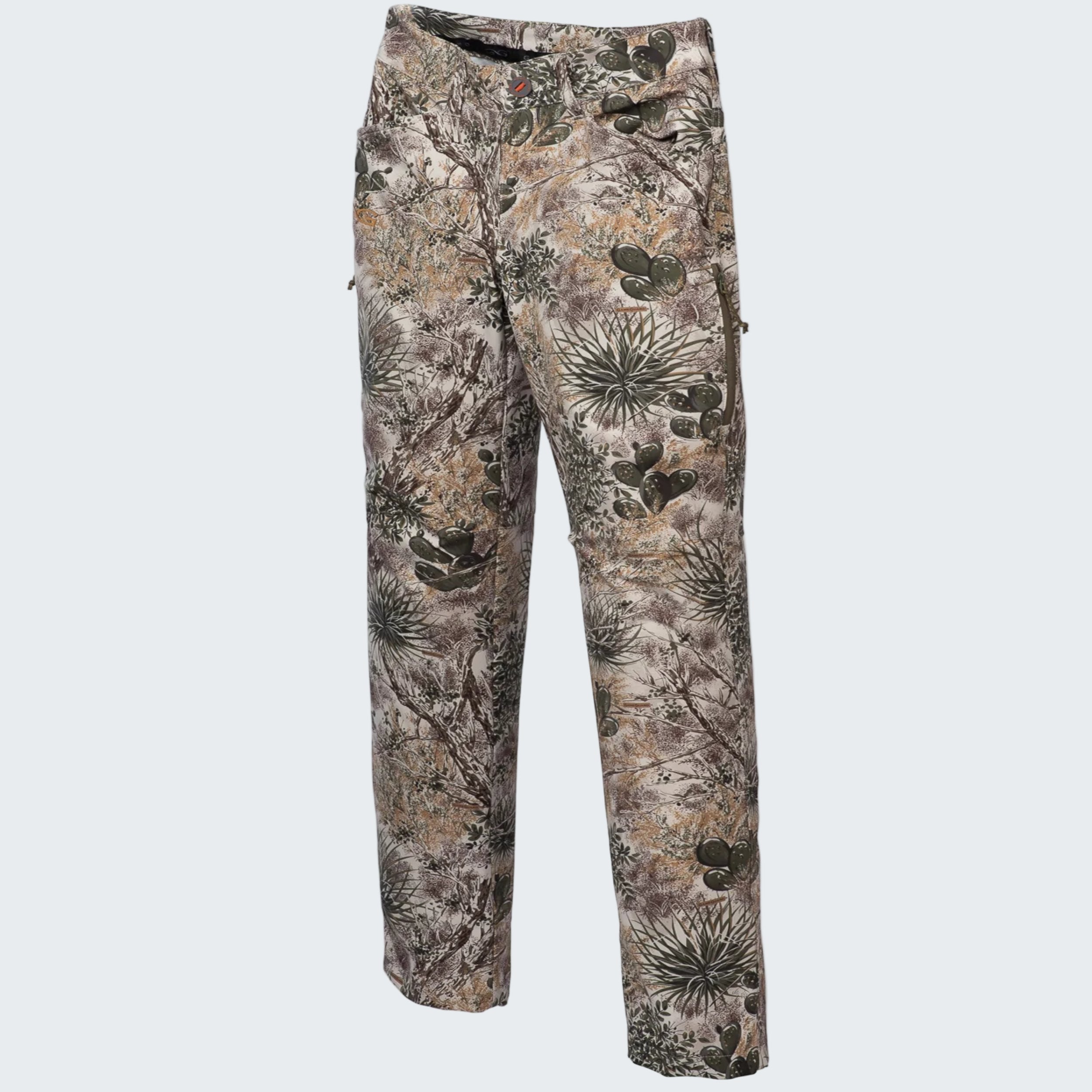 Camouflage pants on a white background