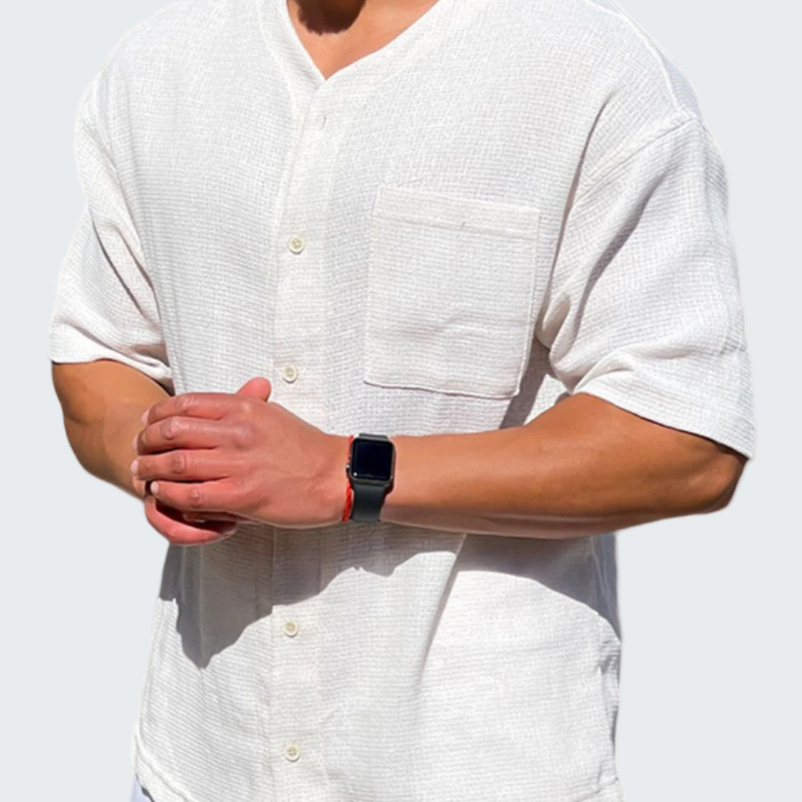 Plus Size Chest Pocket Button Down Shirt
