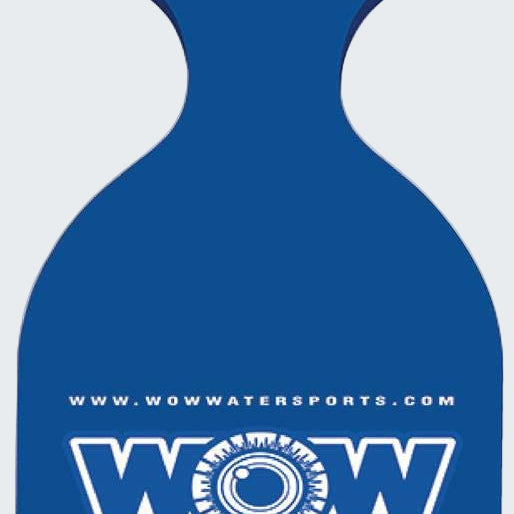 Blue saddle with 'WOW' branding and text on a white background