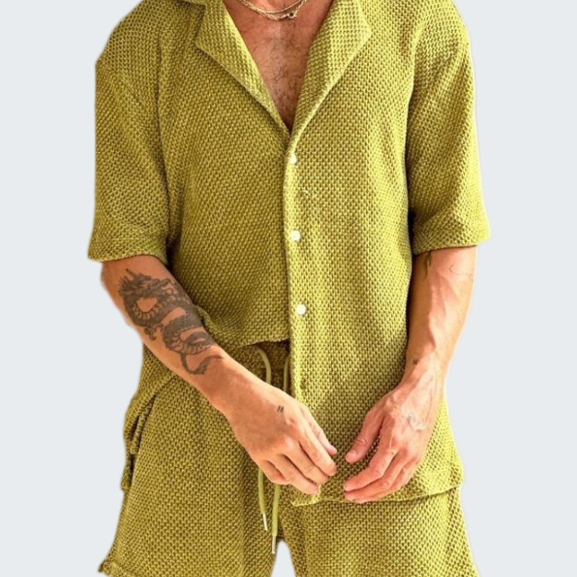 Plus Size Button Down Half Sleeve Top and Shorts Set