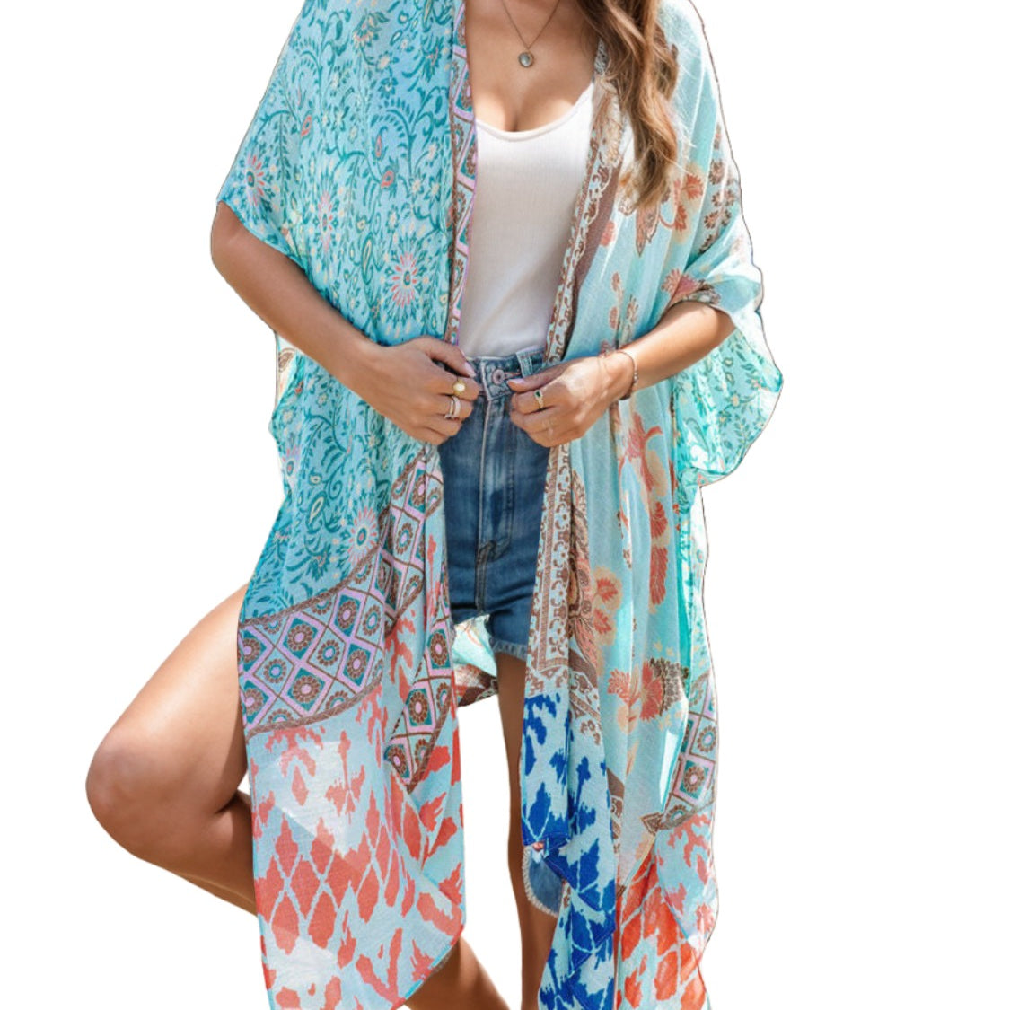 Printed Open Front Cover-Up
