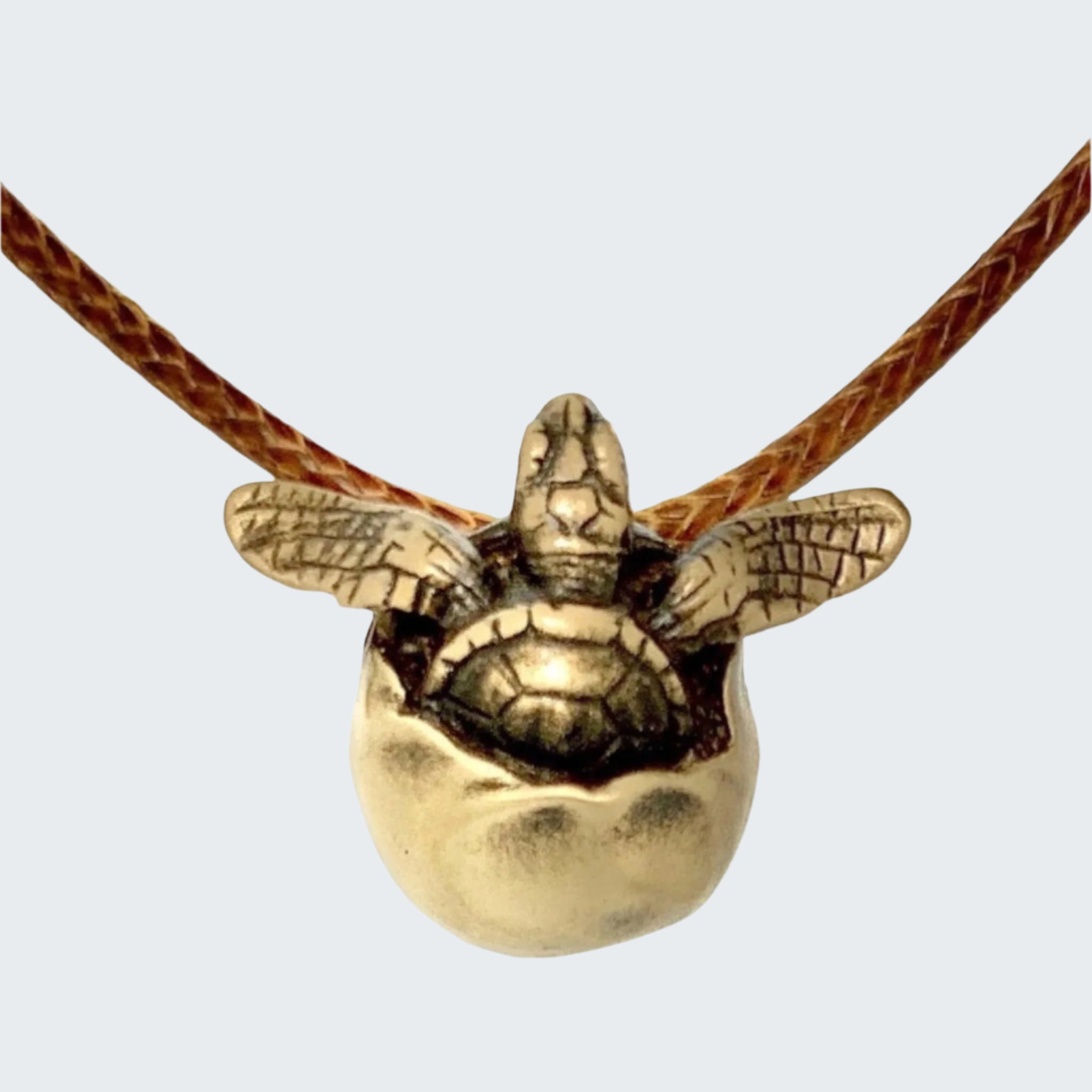 Baby Sea Turtle Necklace Antique Bronze