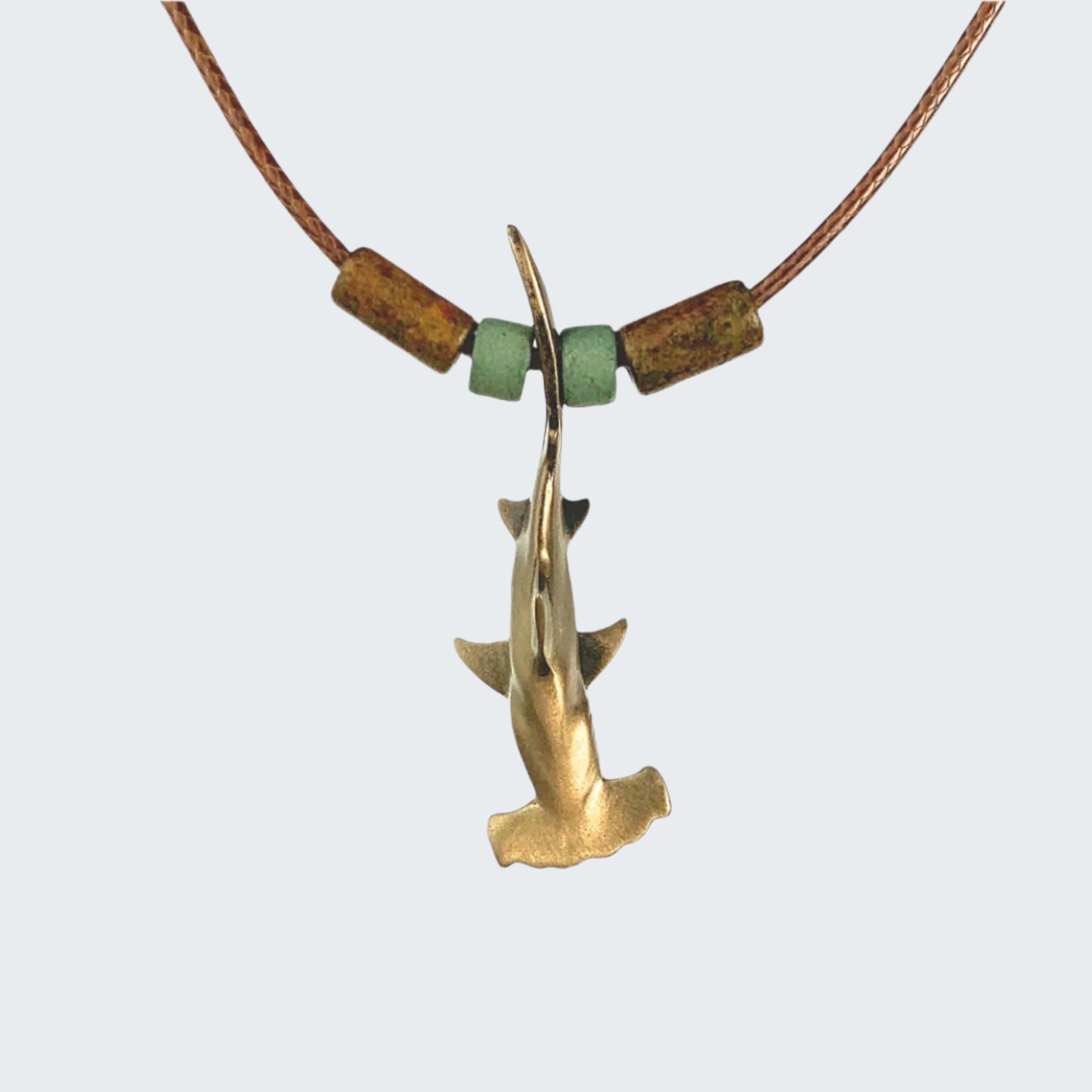 Bronze Hammerhead Shark Pendant for Men and Women