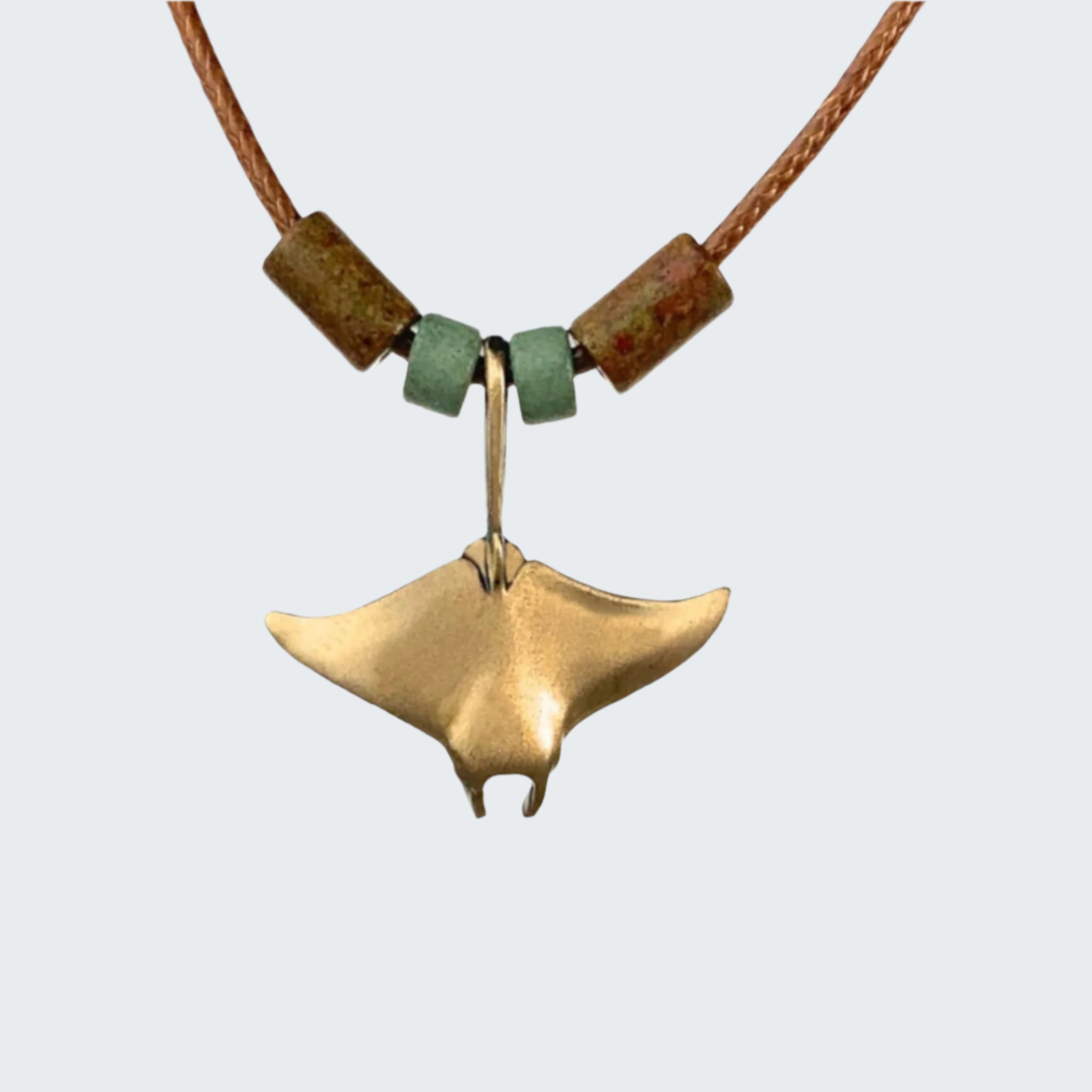 Stingray Necklace Antique Bronze