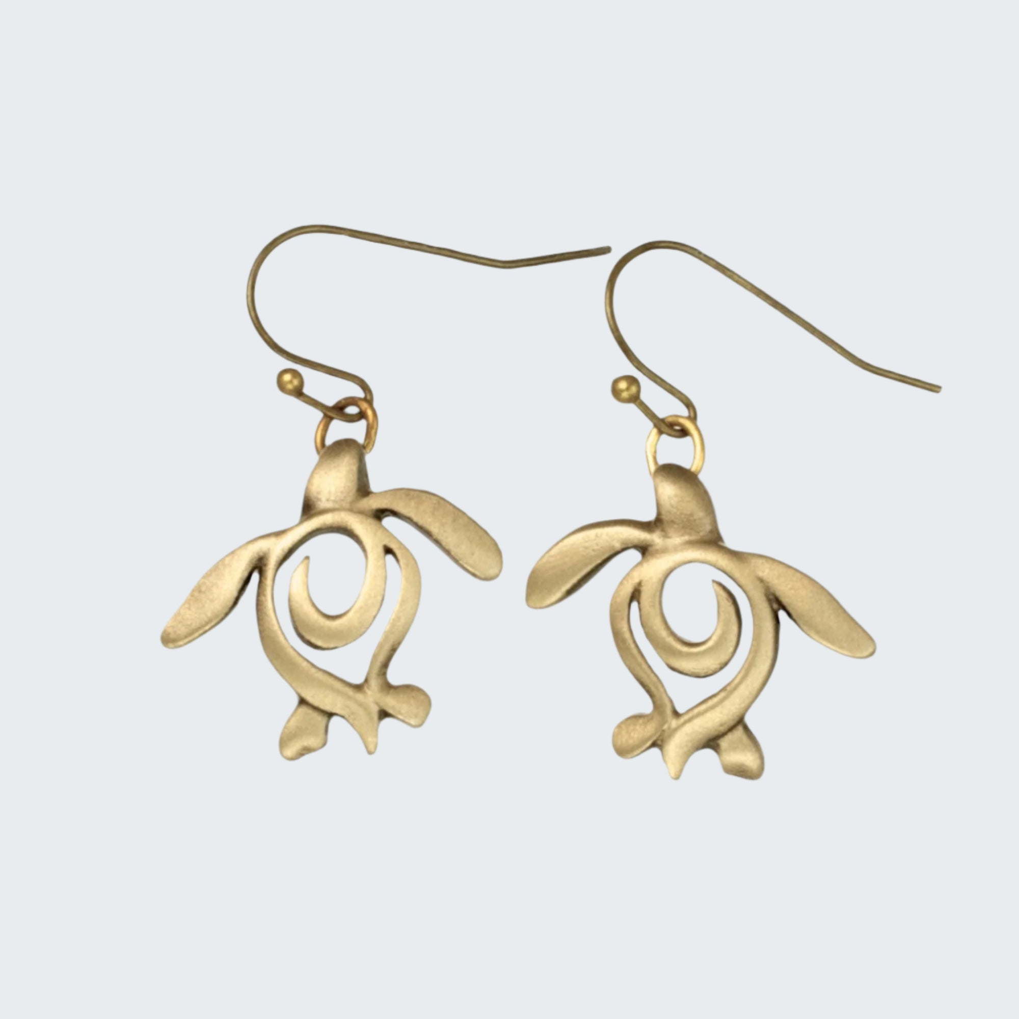 Bronze Turtle Drop Earrings for Women