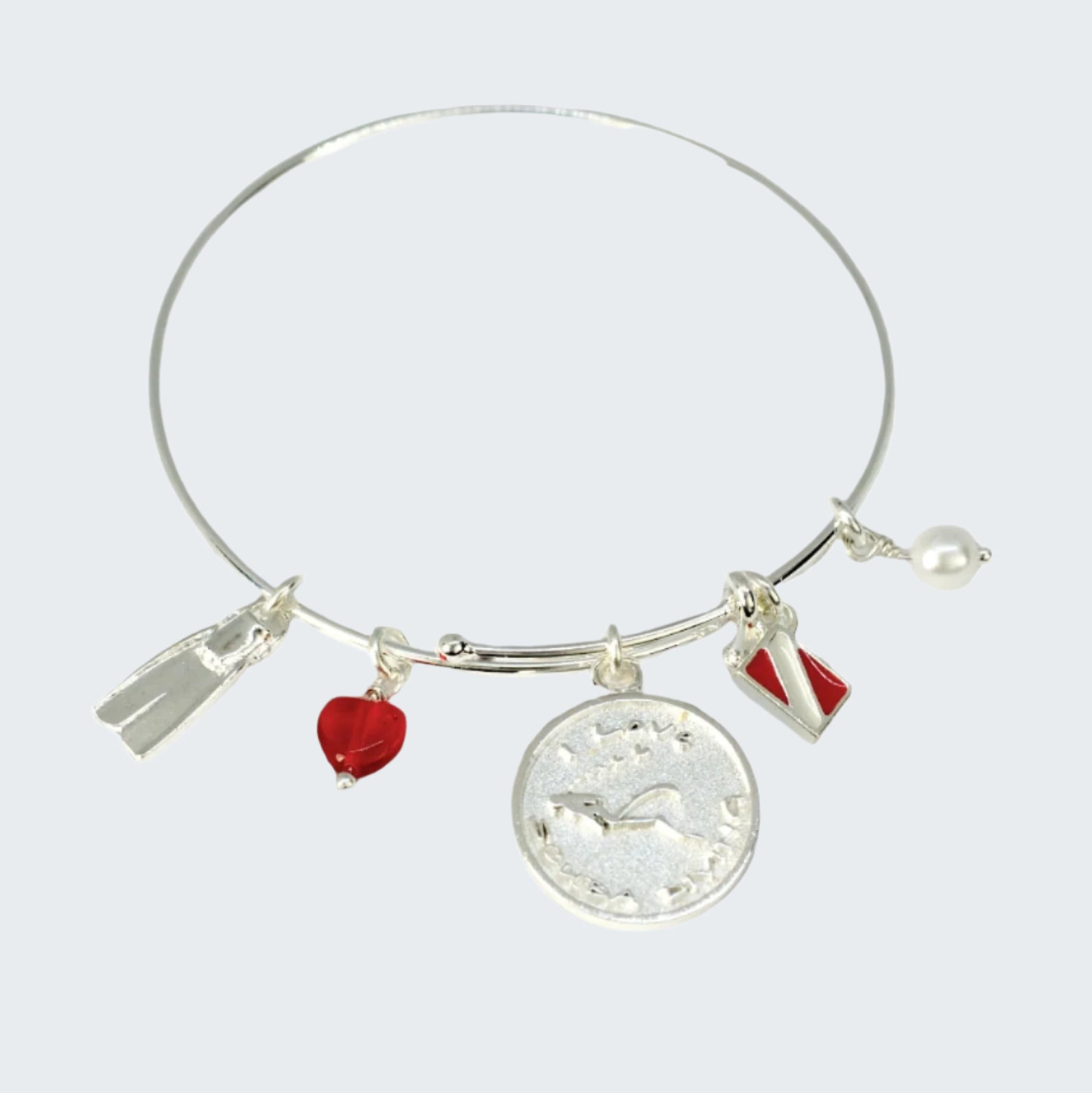 I Love Scuba Diving Charm Bracelet