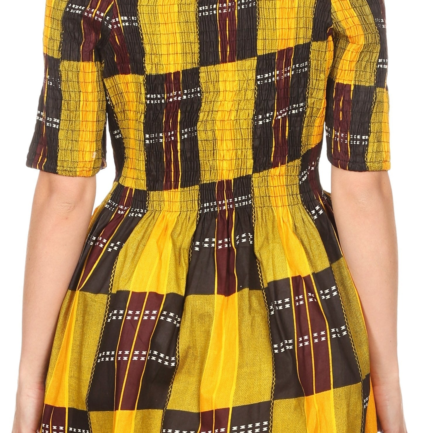 Sakkas - Ife Wax African Ankara Colorful Cocktail Short Dress
