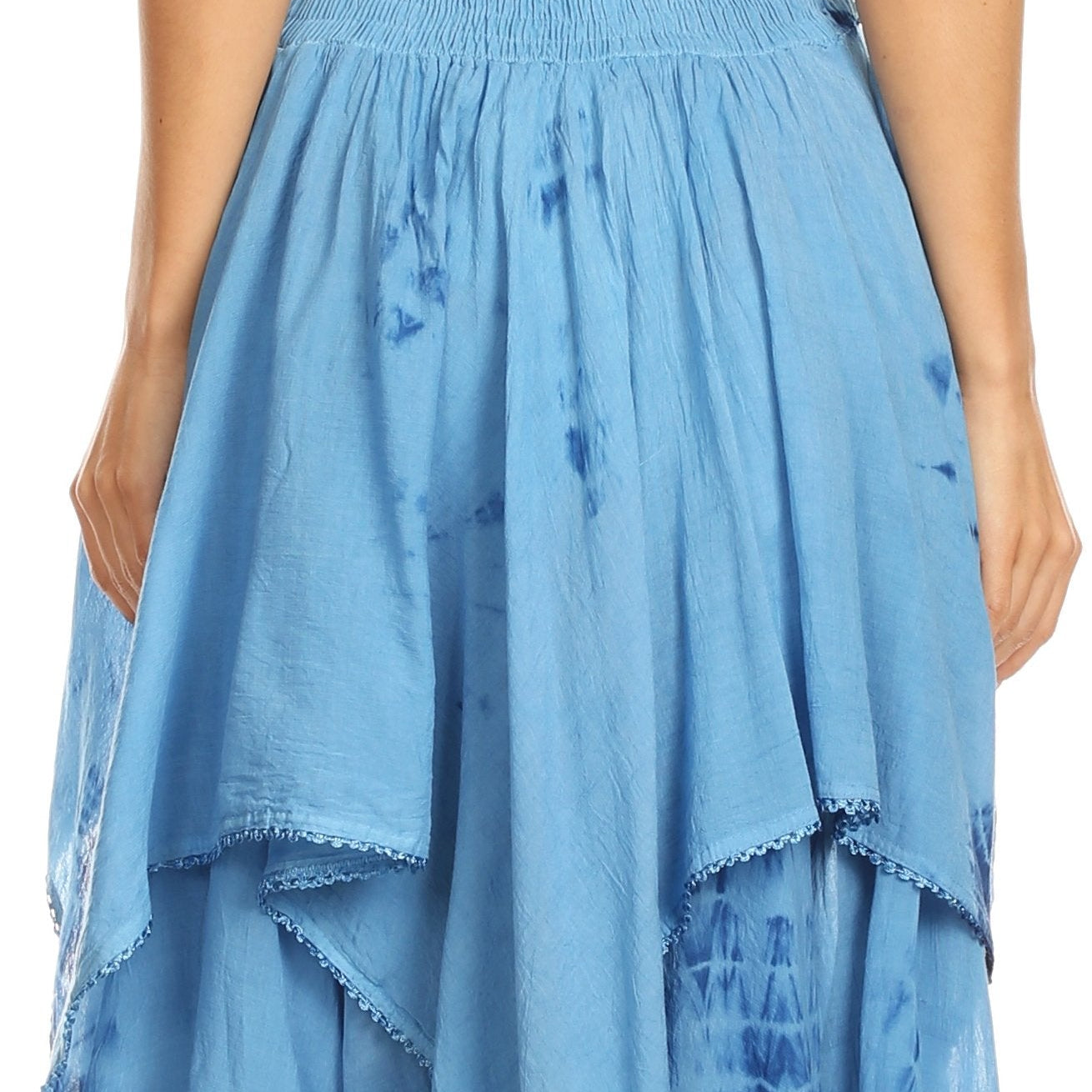 Sakkas - Annabella Corset Bodice Handkerchief Hem Dress