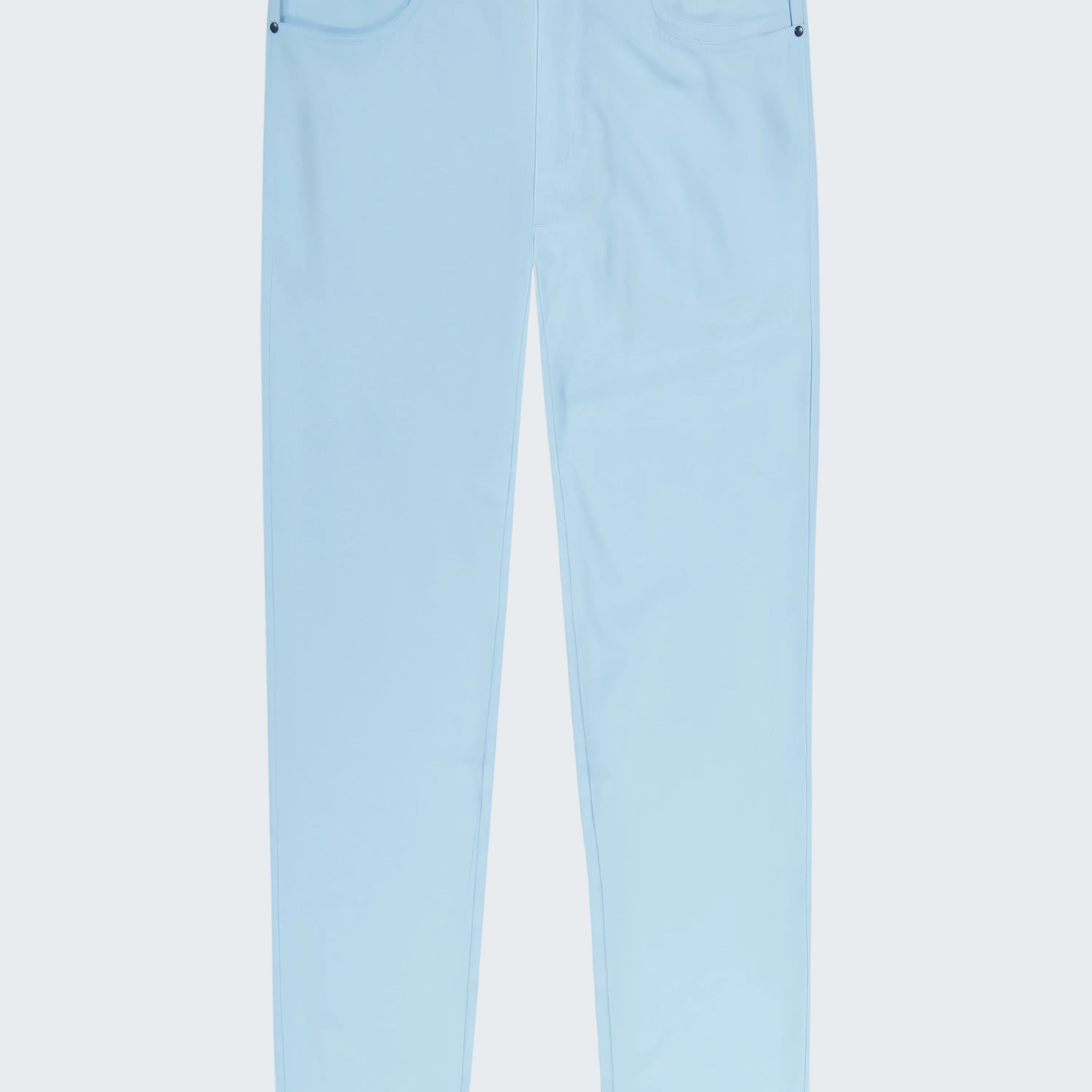 Light blue jeans on a white background