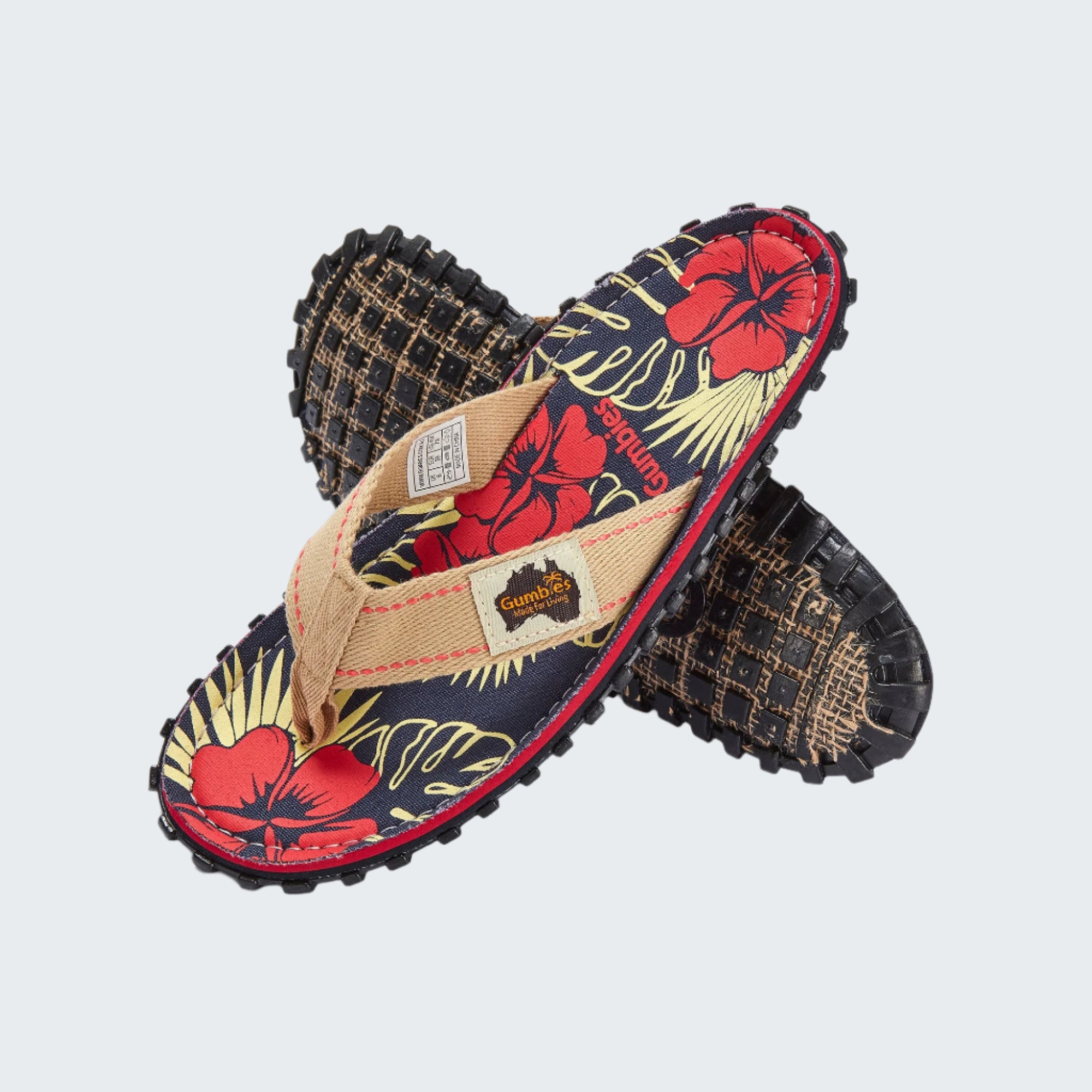 Islander Flip-Flops - Men's - Denim Hibiscus