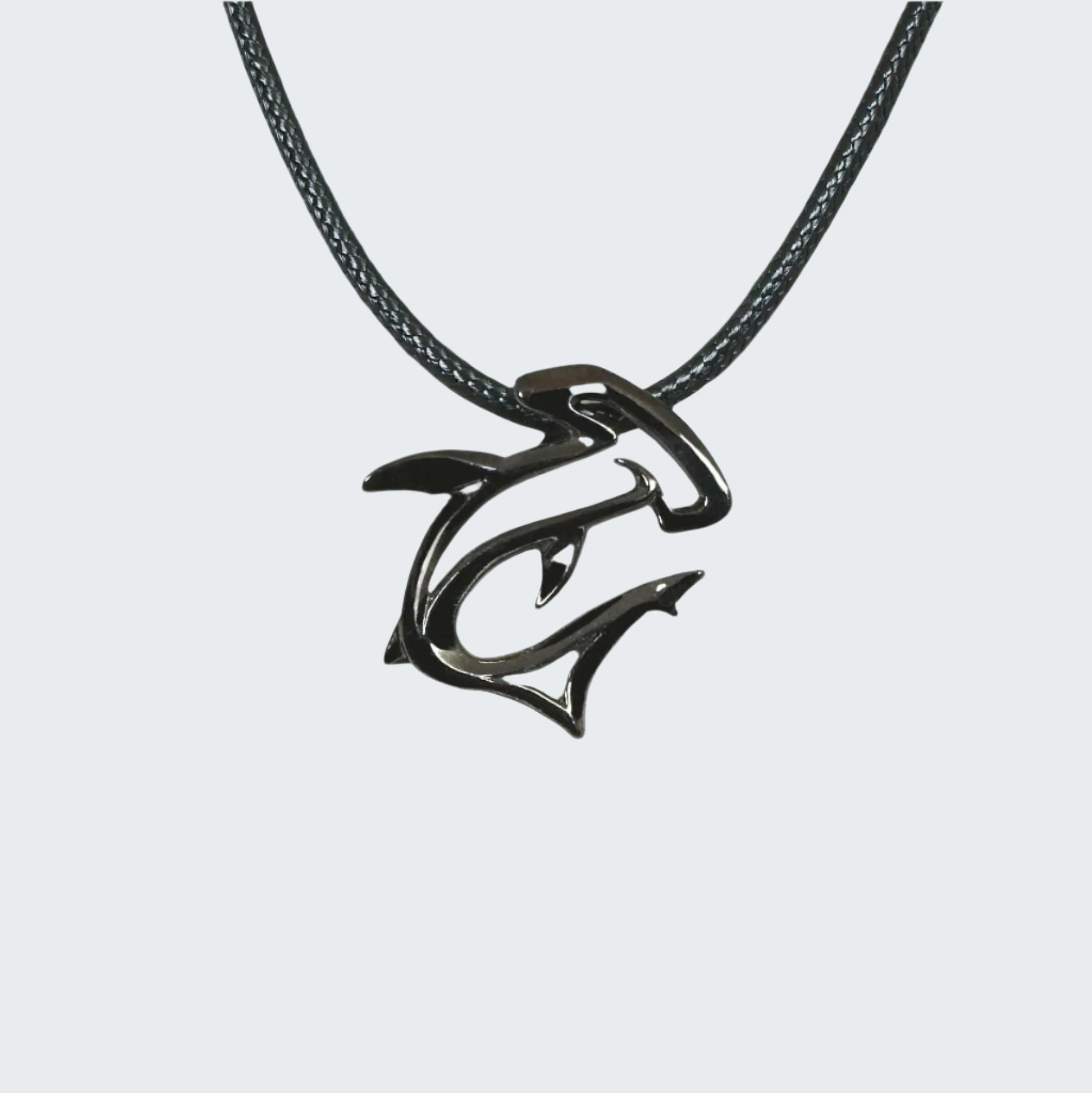 Jet Black Shark Necklace
