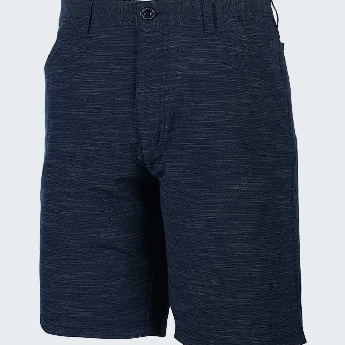 Navy blue shorts on a white background