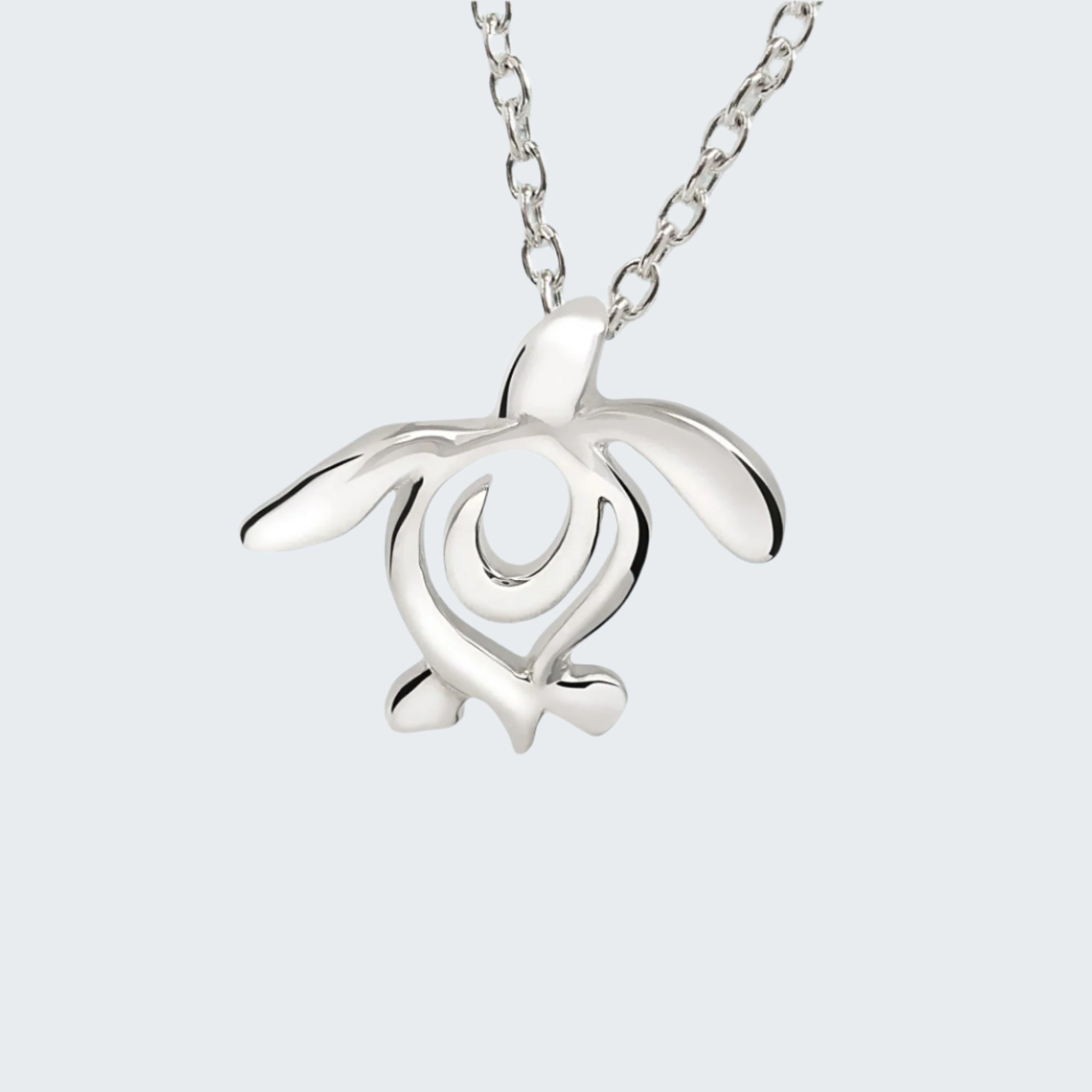 Turtle Necklace Sterling Silver Miniature Pendant