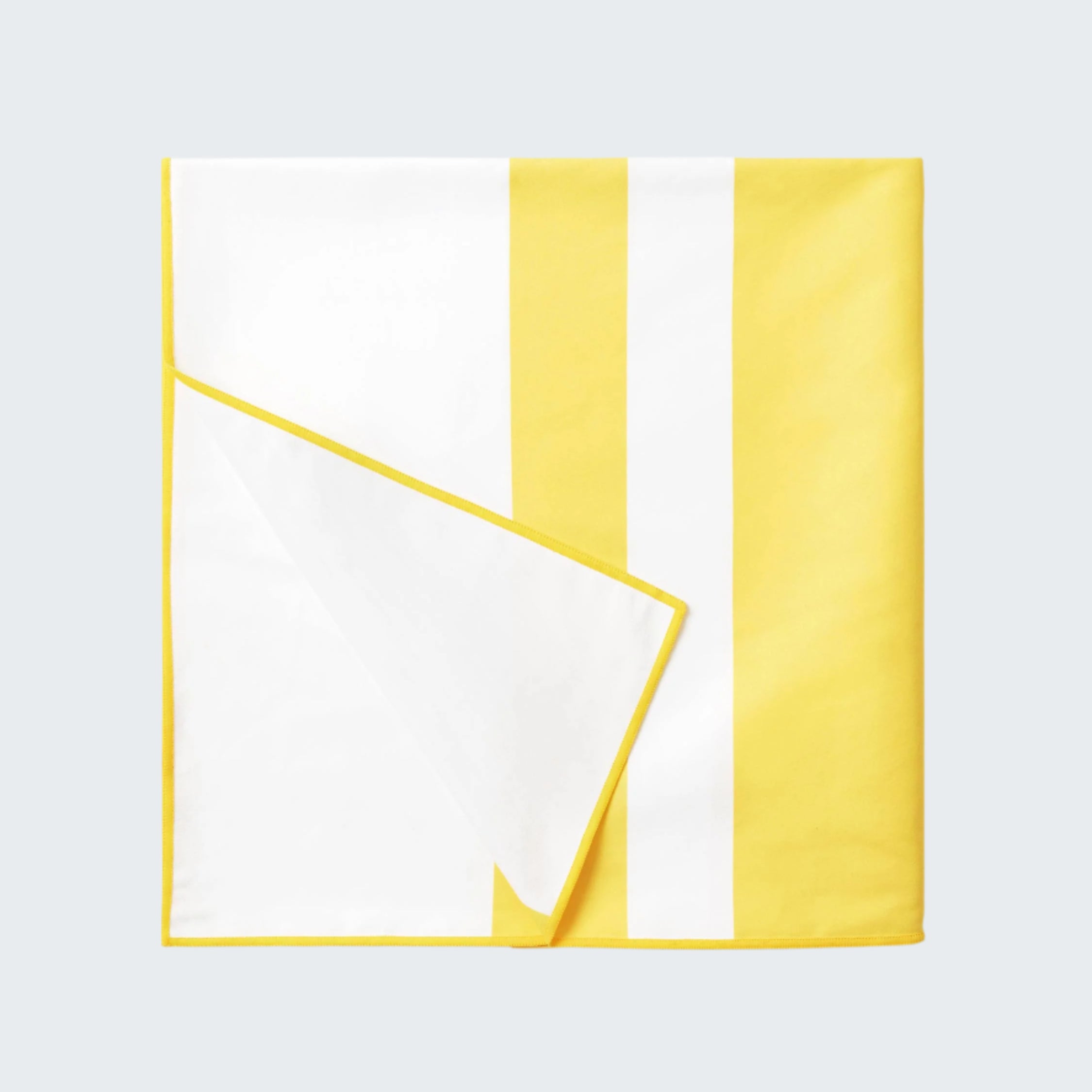 Abstract art piece with yellow and white geometric shapes on a white background
