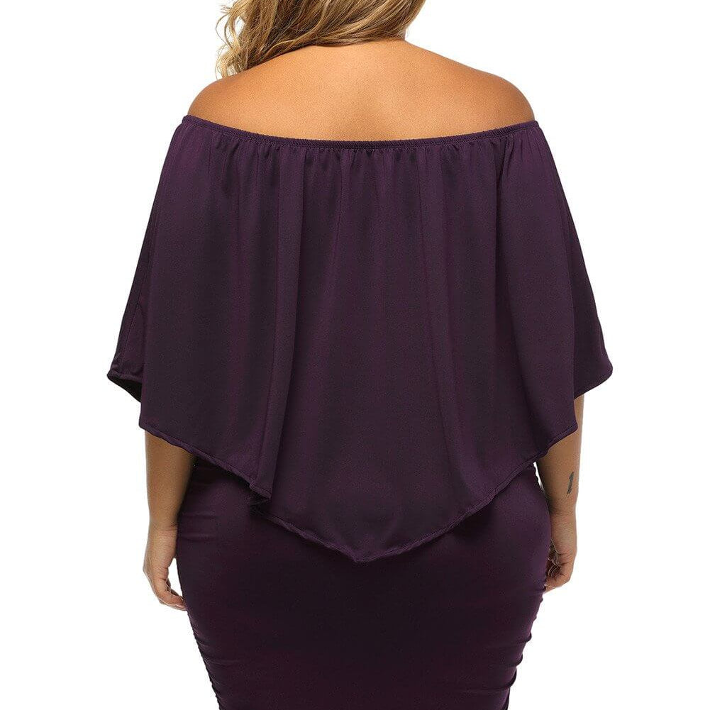 Multi-Way Dressing Layered Purple Mini Dress