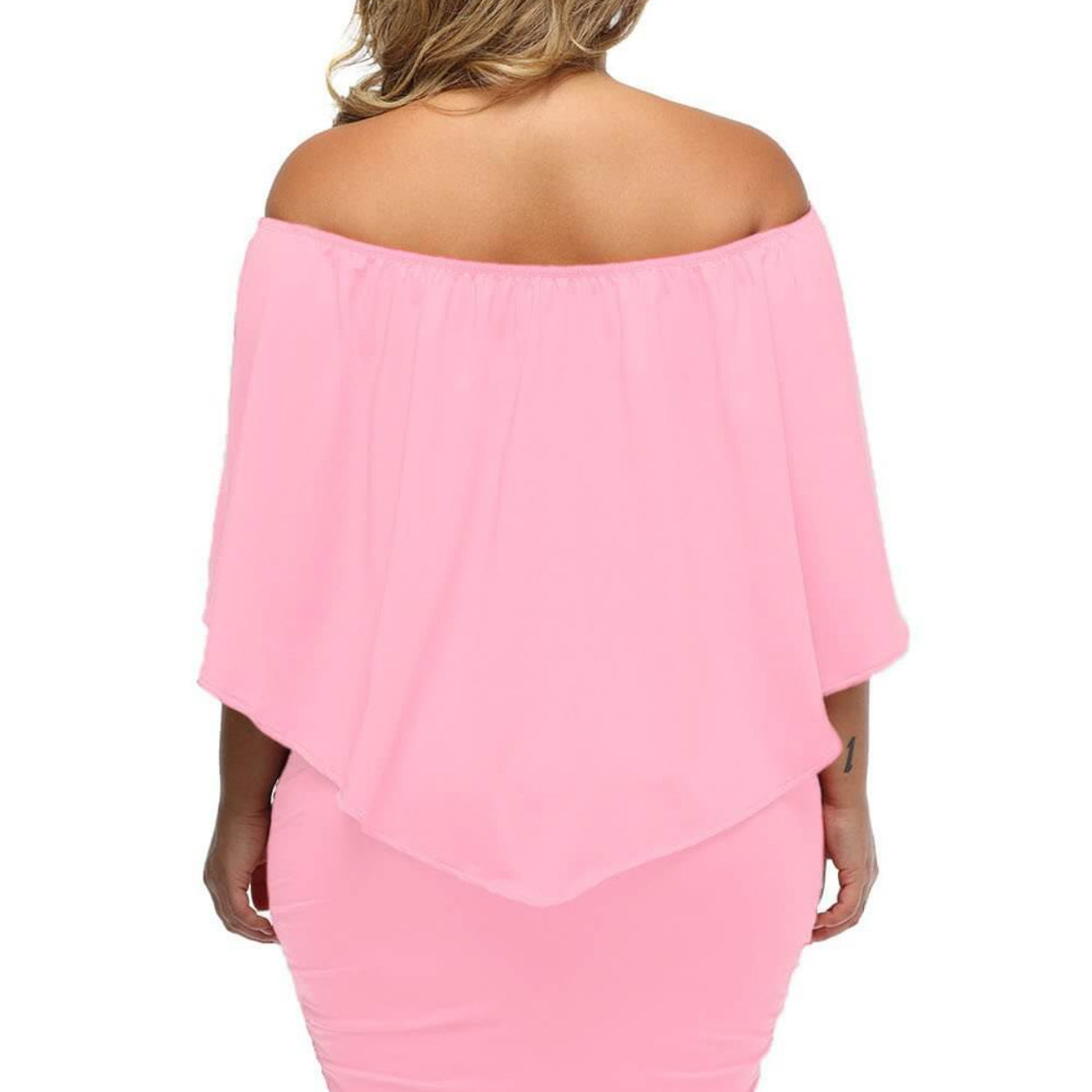 Multi-Way Layered Ruffle Pink Mini Party Dress