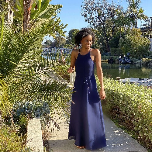 Navy Callie Maxi Dress