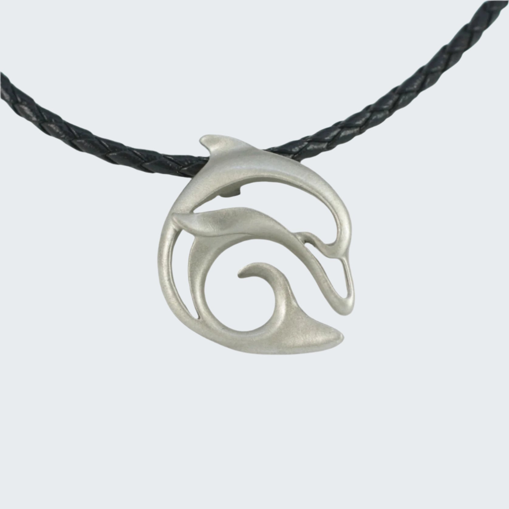Dolphin Necklace Pewter Pendant