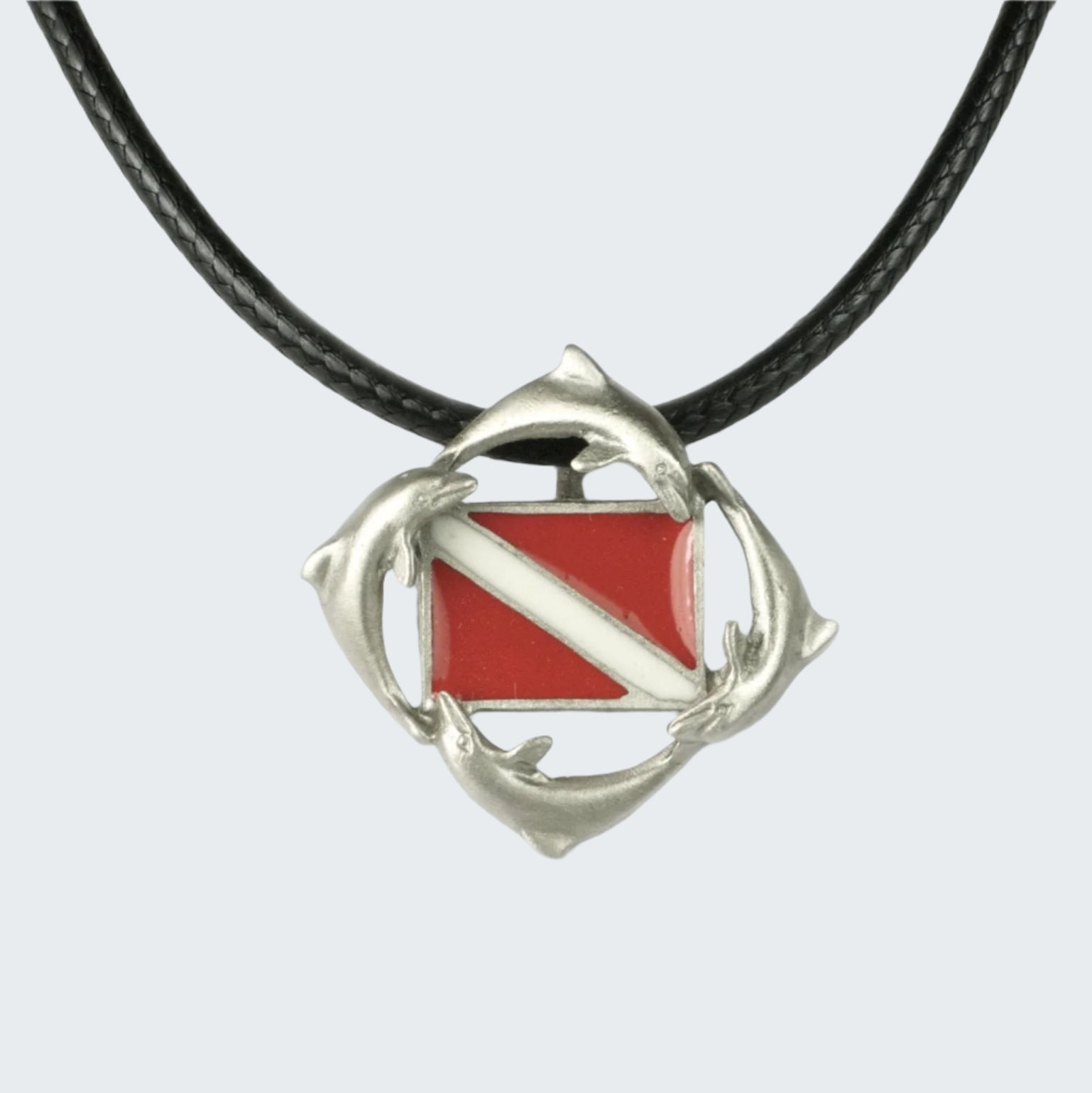 Dolphins Necklace with Dive Flag