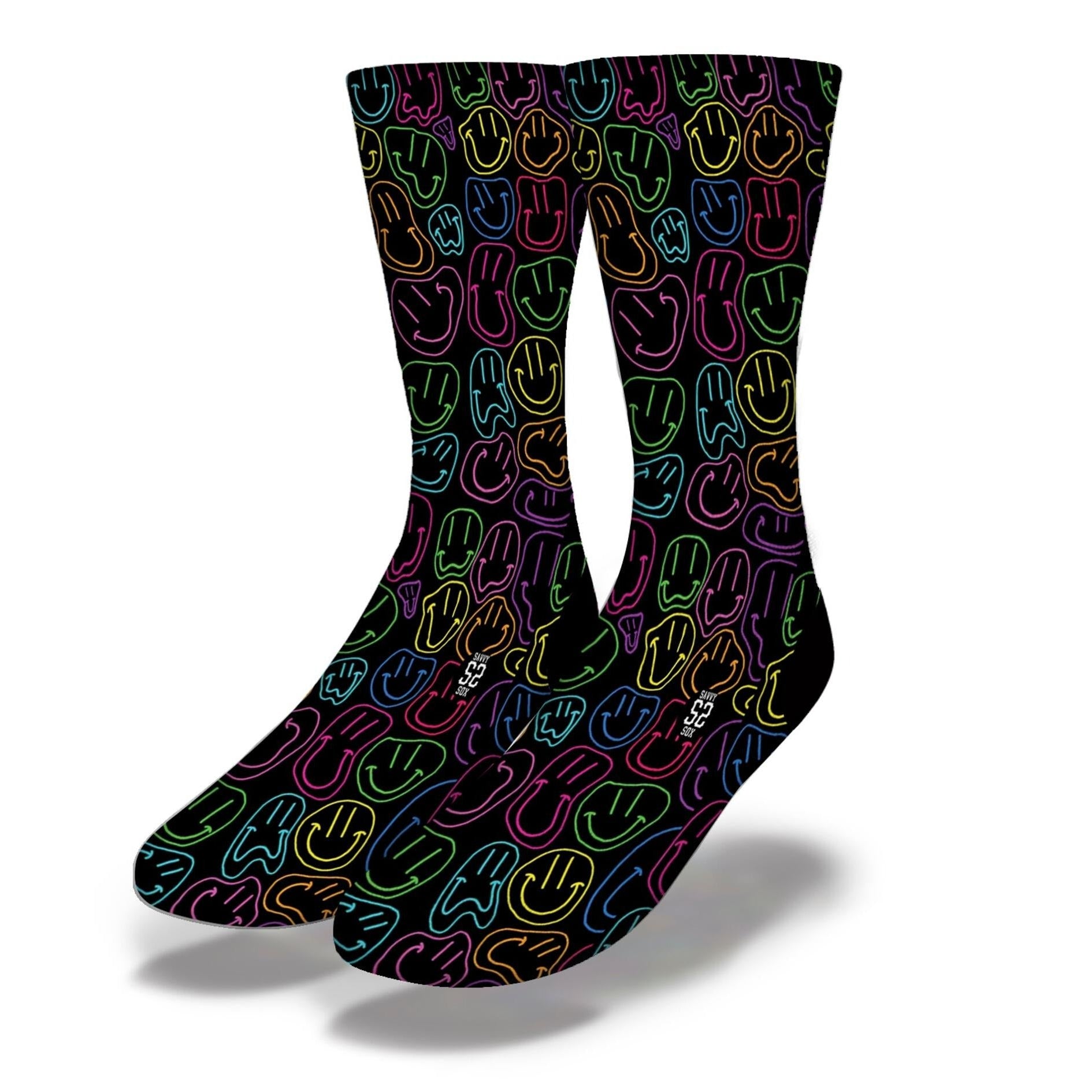 Neon Smiley Socks
