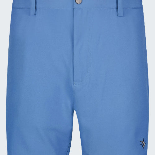 Blue shorts on a white background