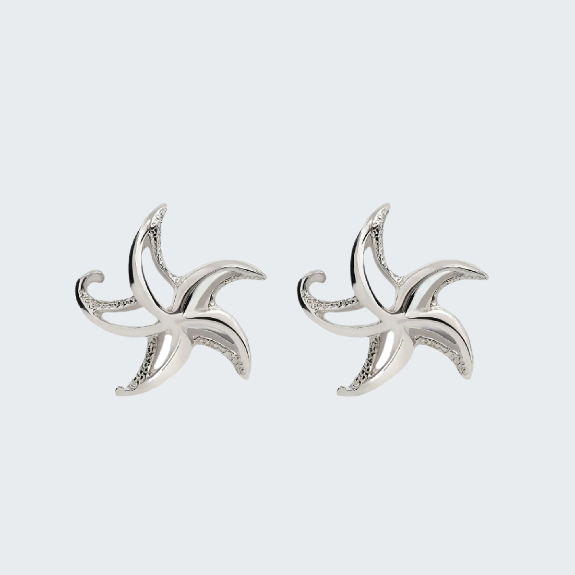 Starfish Post Earrings Sterling Silver