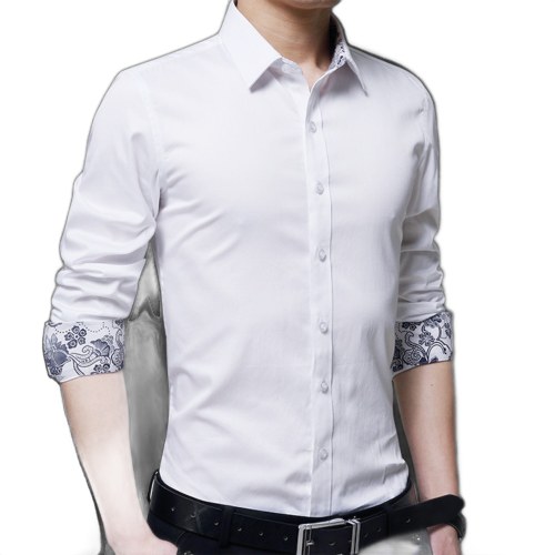 Button Down Shirt with Oriental Inner Details