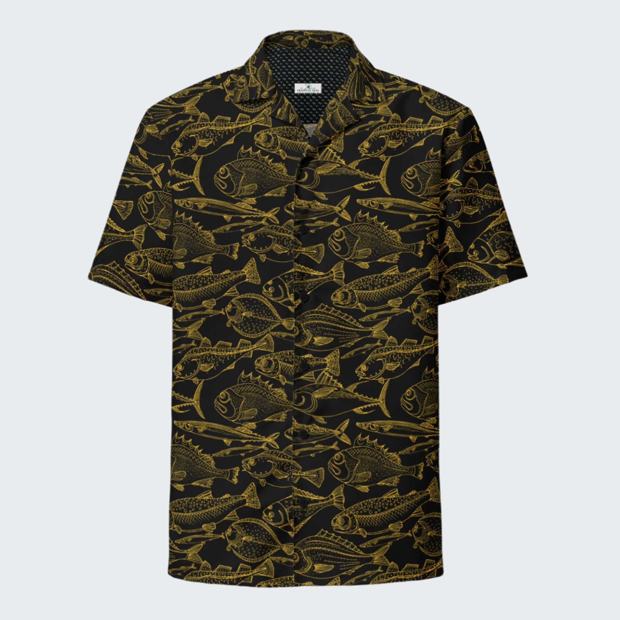 Sea of Gold Riches Button Down Hawaiian Shirt