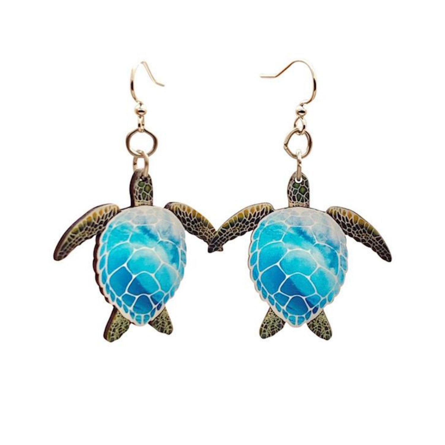 Blue Sea Turtle Earrings