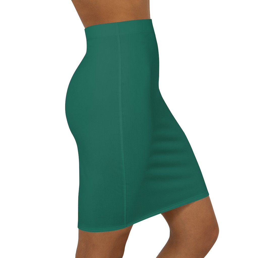 Teal Green Pencil Skirt