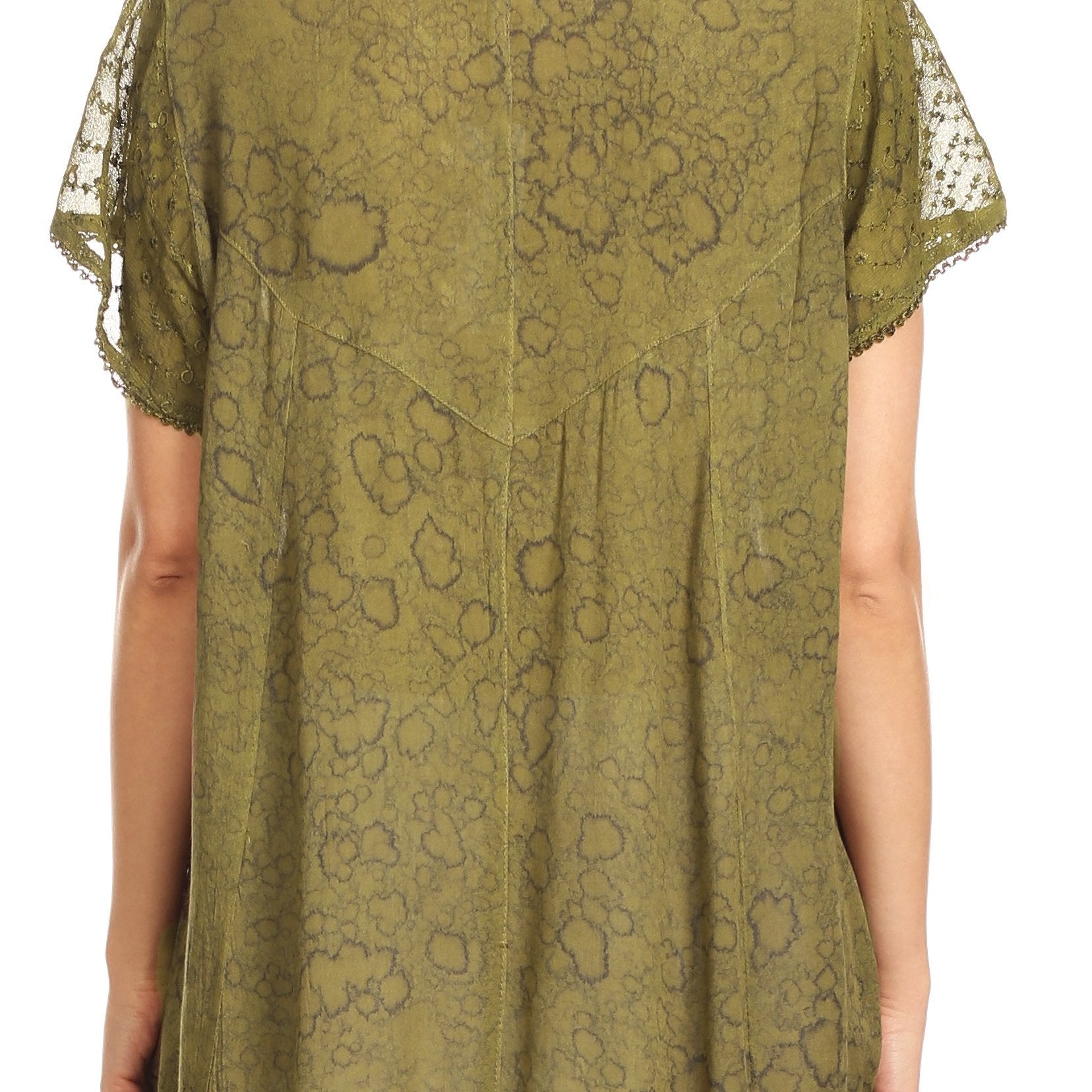 Sakkas - Charolette Embroidery And Sequin Accents Blouse
