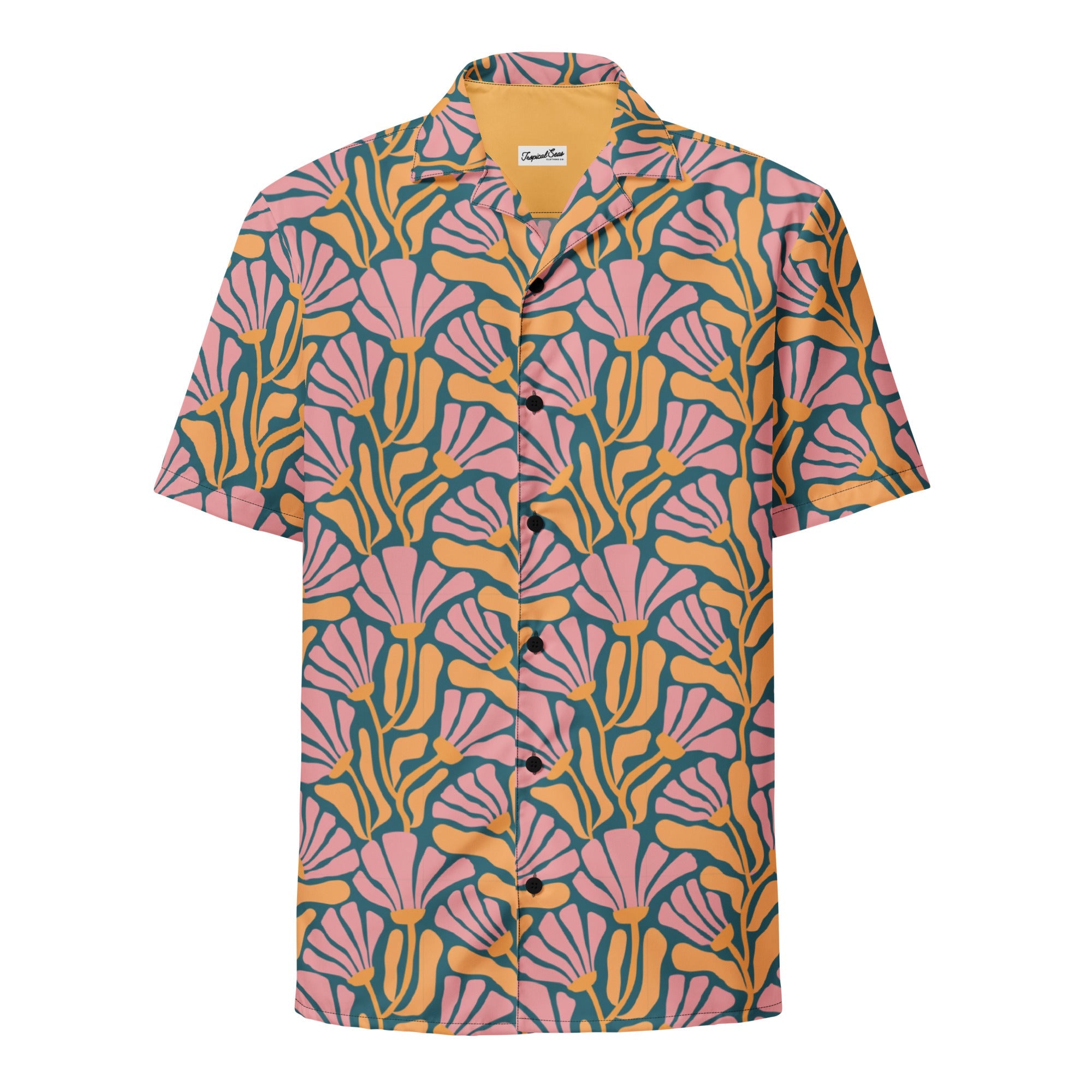 Tropic Orchid Point Button Down Hawaiian Shirt