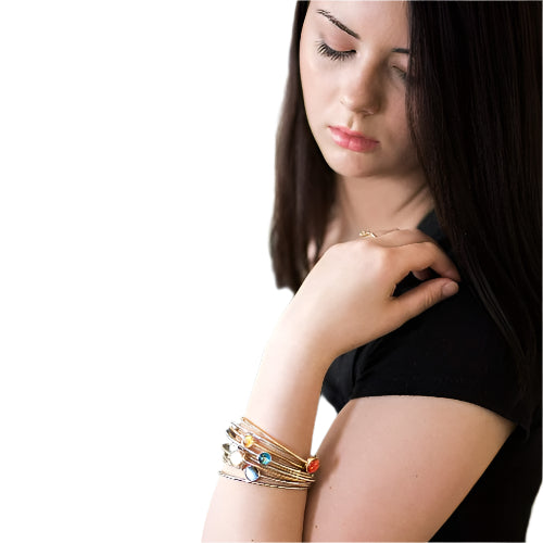 Yugen Solar System Stacked Bangle Set